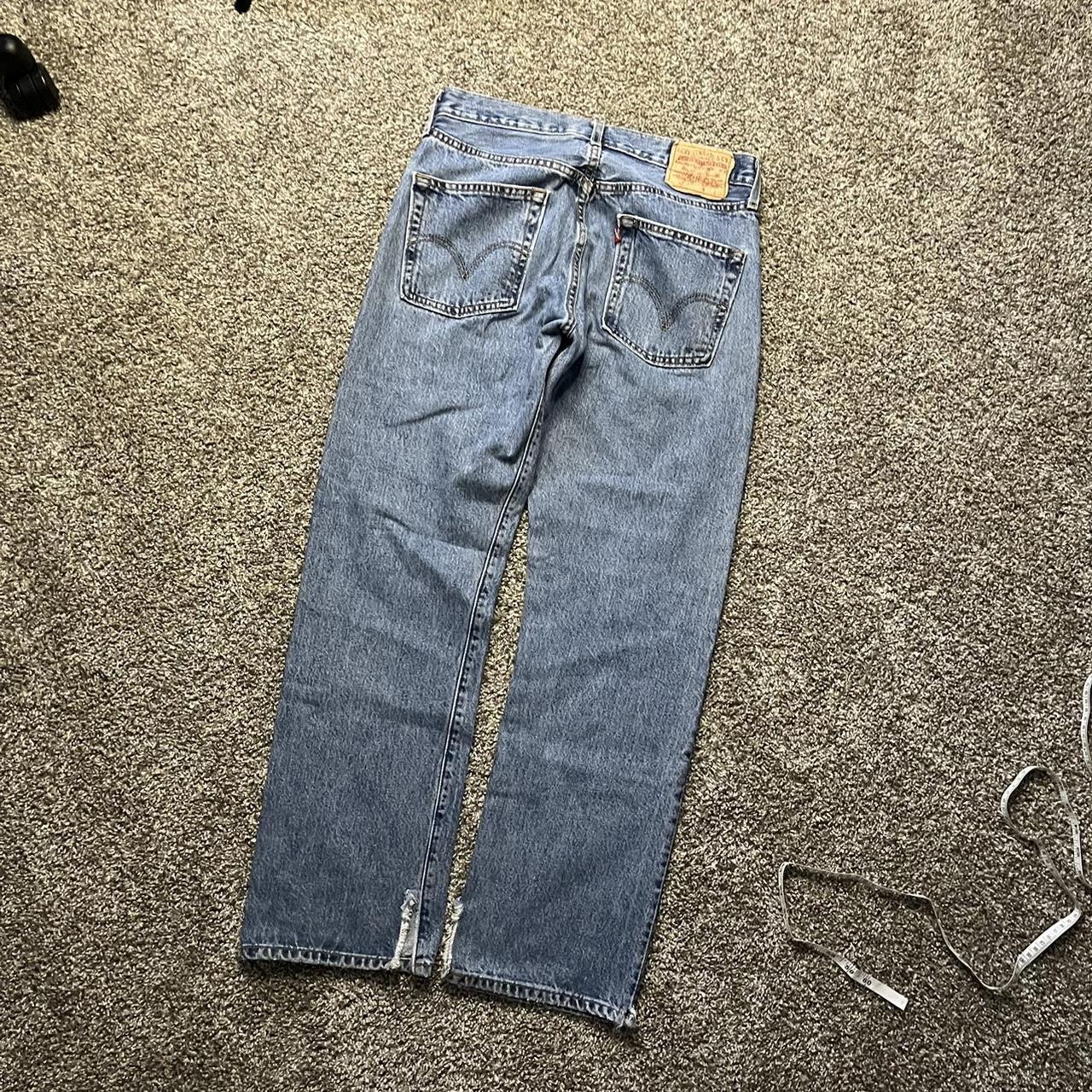 vintage 90s levis 501 buttonly jeans size 31x30 - Depop