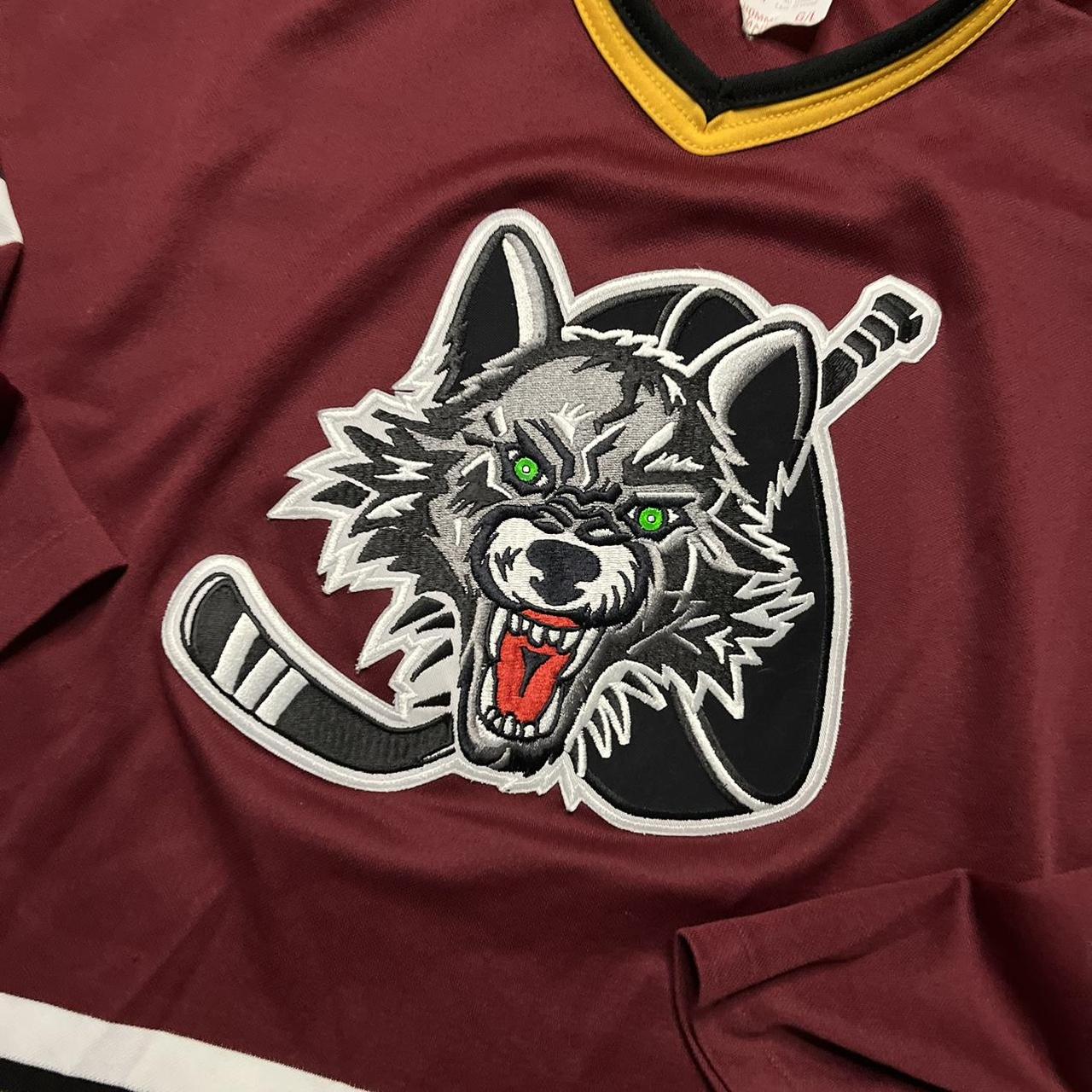 vintage 90s chicago wolves hockey jersey size large Depop