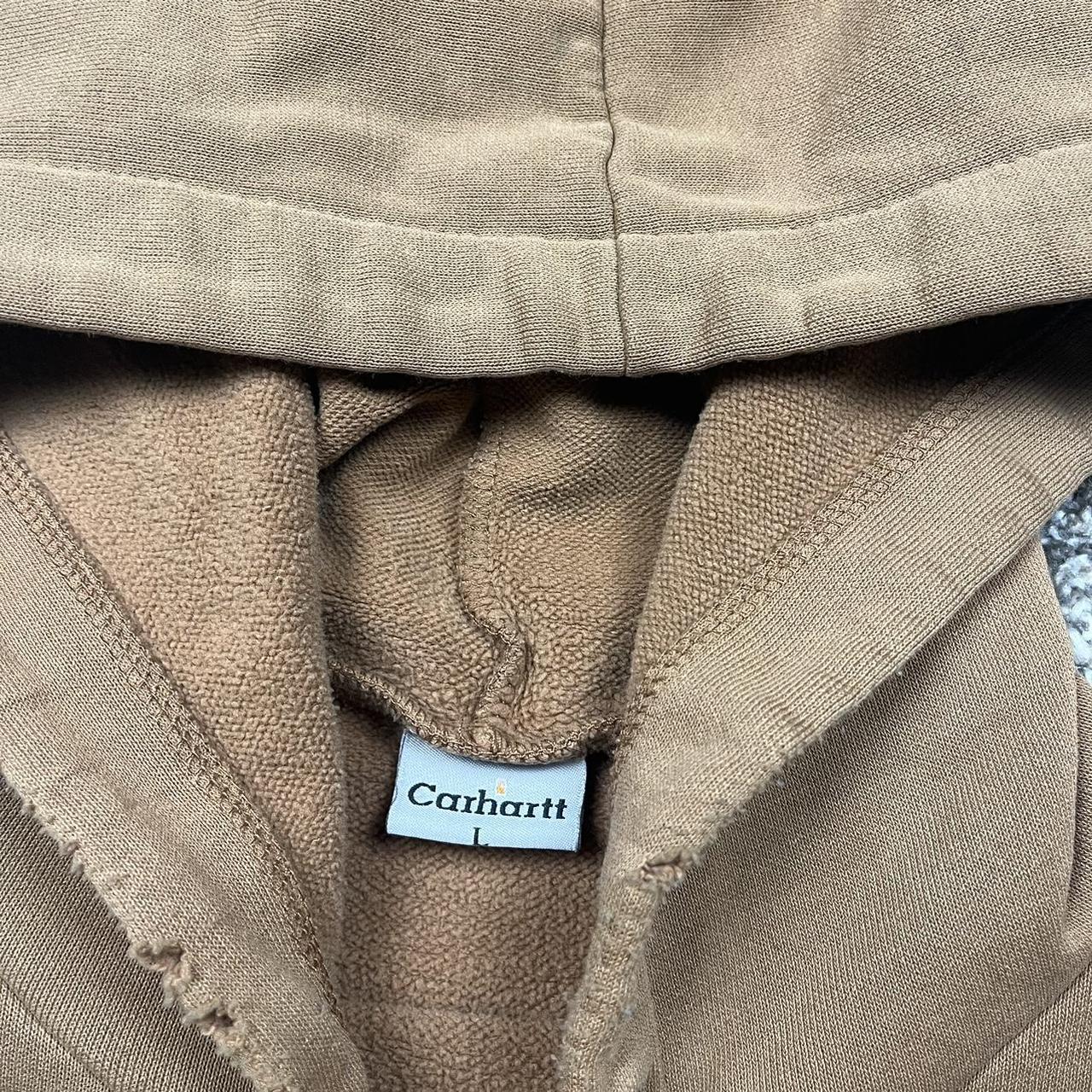 vintage 90s carhartt logo earth tone brown hoodie | Depop vintage 90s carhartt logo earth tone brown hoodie | Depop
