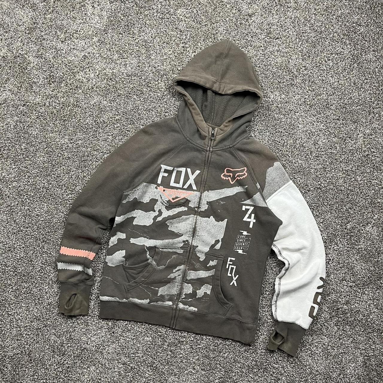 Vintage Fox Racing Core Fleece Pullover Hoodie Vintage Fox Racing Core Fleece Pullover Hoodie