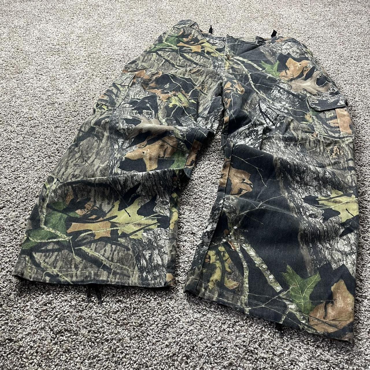 Vintage Y2k Insanely Baggy Wide Leg Mossy Oak Camo Depop