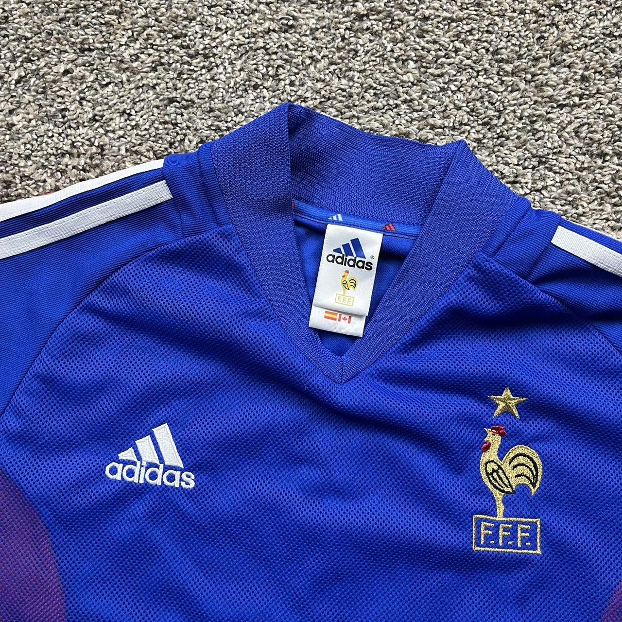 vintage 2002 adidas France Desailly #8 soccer jersey | Depop
