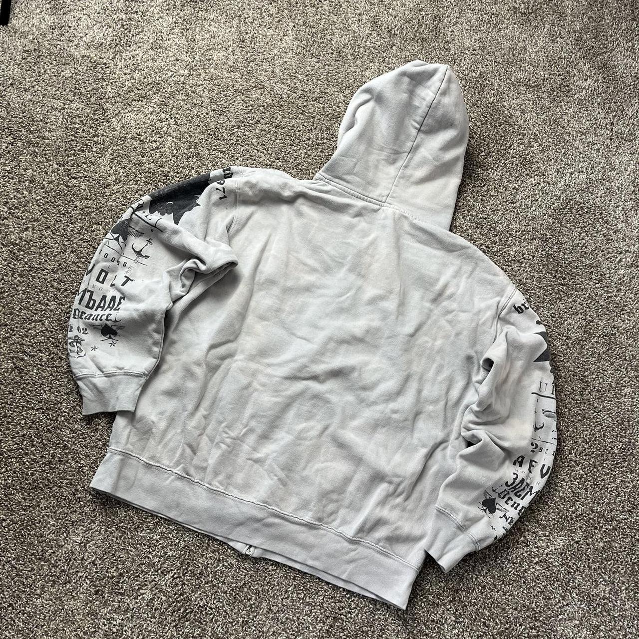 y2k no boundaries aop zip up hoodie 23”p2p x 26”L | Depop