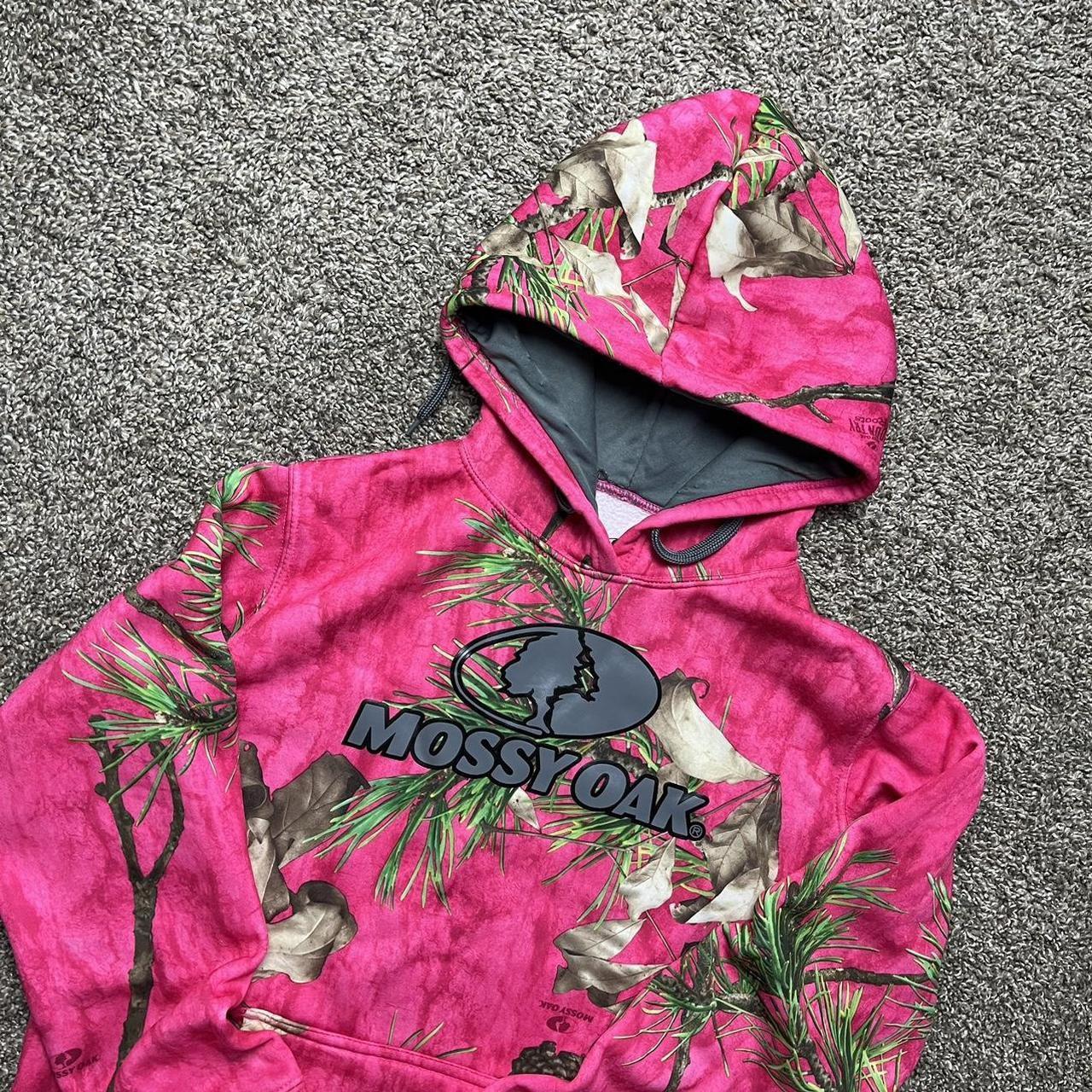 Pink mossy oak hoodie hotsell