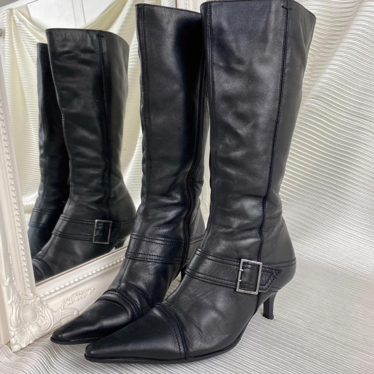 Women's Black and Silver Boots | Depop