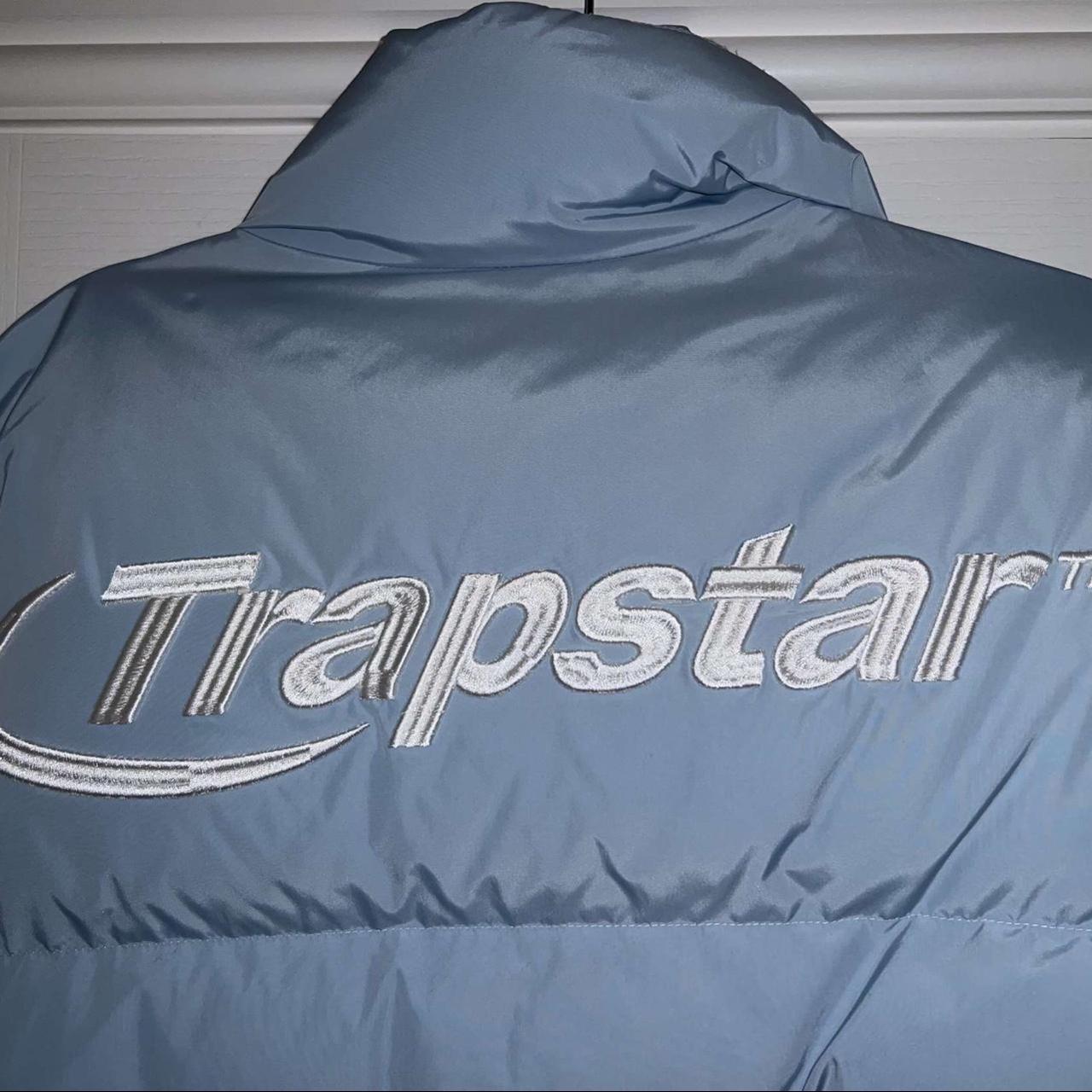 TRAPSTAR HYPERDRIVE PUFFER JACKET ICE BLUE happy... Depop