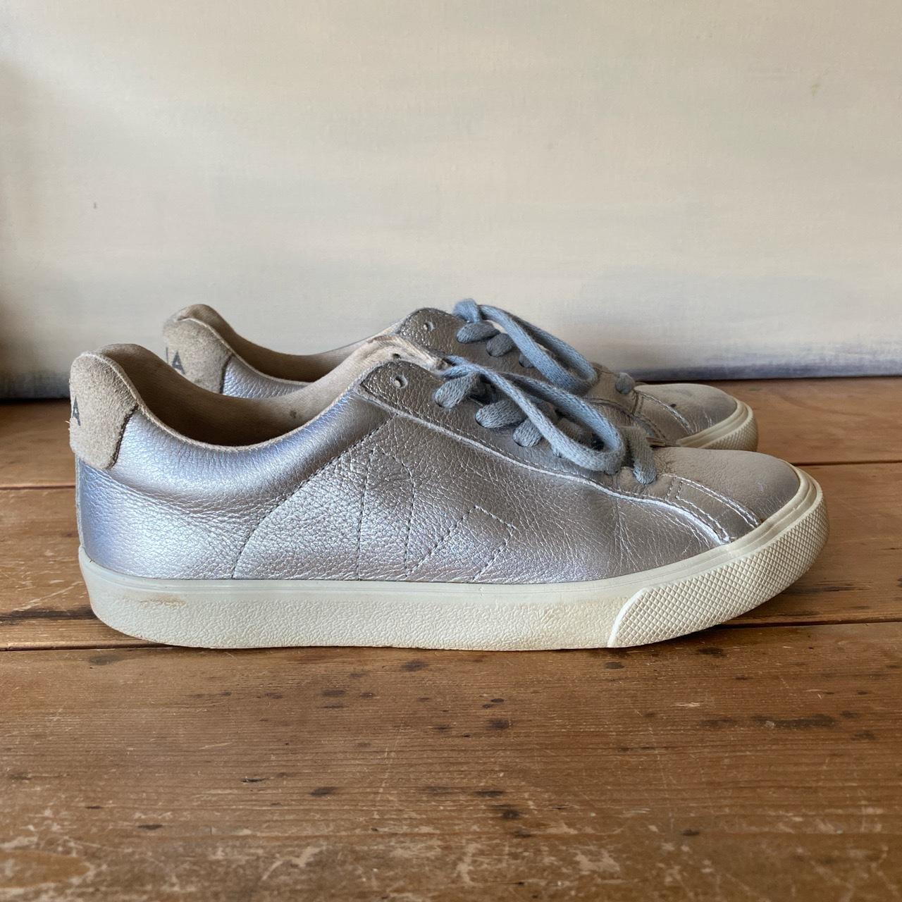 Veja Womens Silver Trainers ~ Well Loved In Great Depop 1203