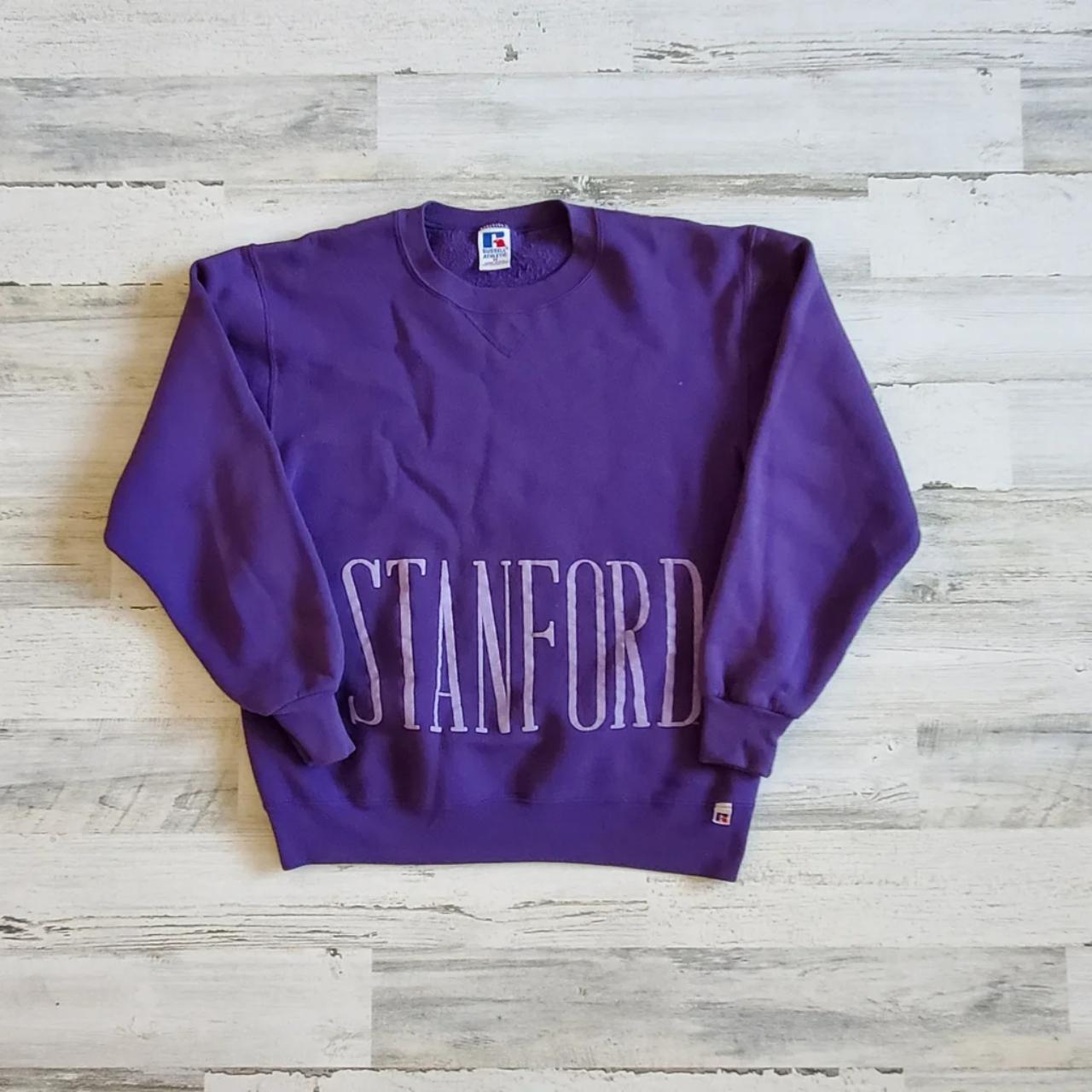 Vintage Russell Stanford University Spellout Logo... - Depop