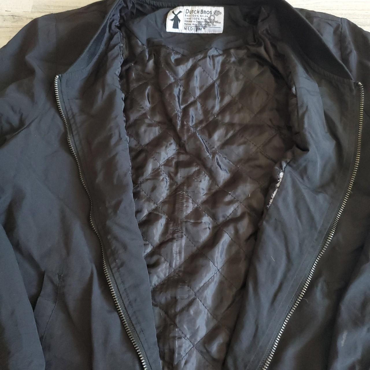 Dutch Bros Coffee Logo Bomber Jacket Black Medium... - Depop