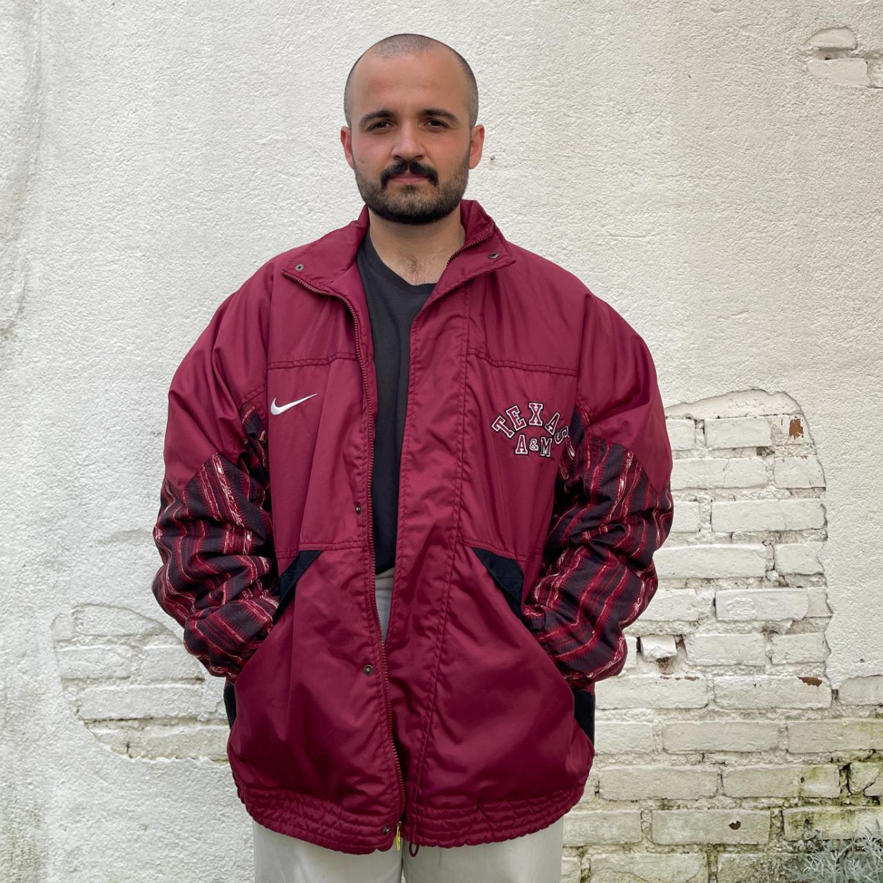 Burgundy nike store jacket