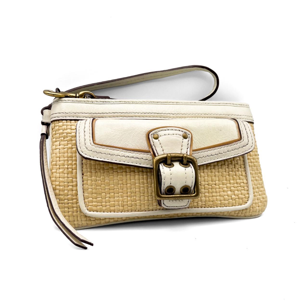 Fashion Coach Vintage Straw Wristlet