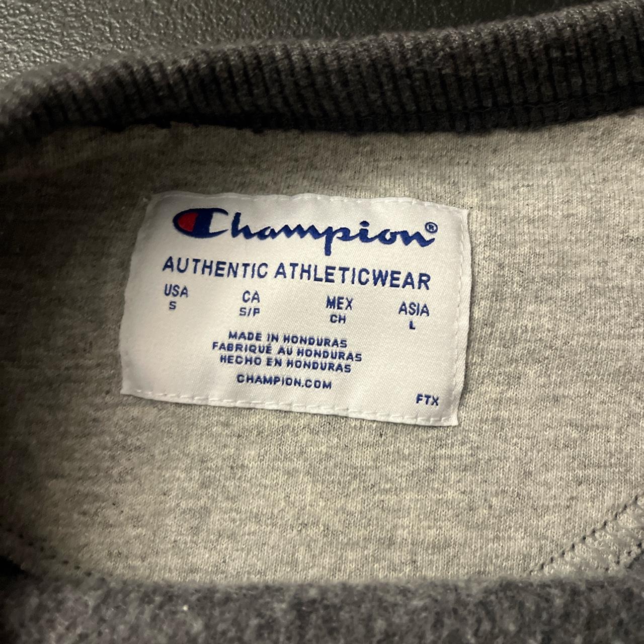 Champion Grey Sweatshirt -Beautiful Color -Amazing... - Depop