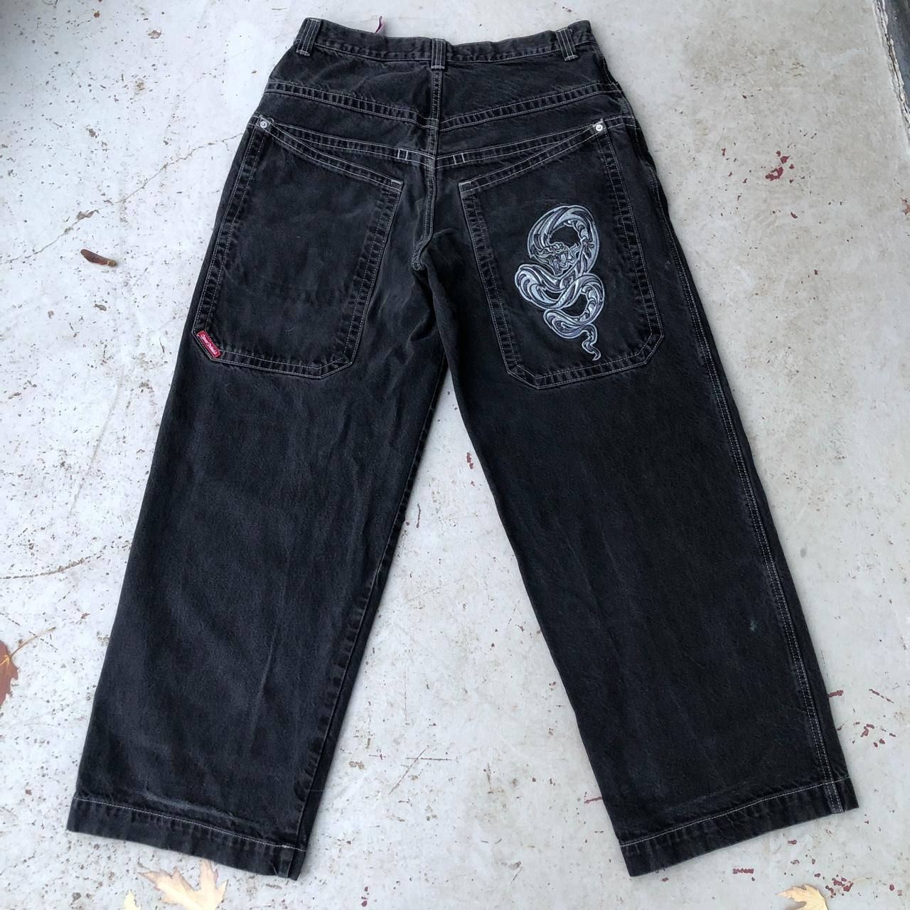 Vintage 90s Jnco Tribals baggy black perfect... - Depop