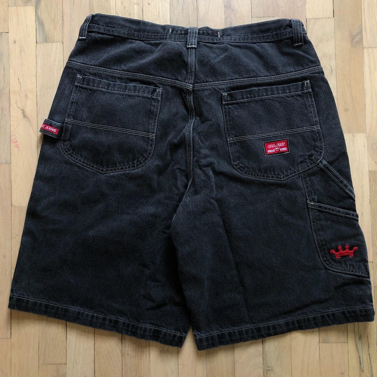 jnco-men-s-black-shorts-depop