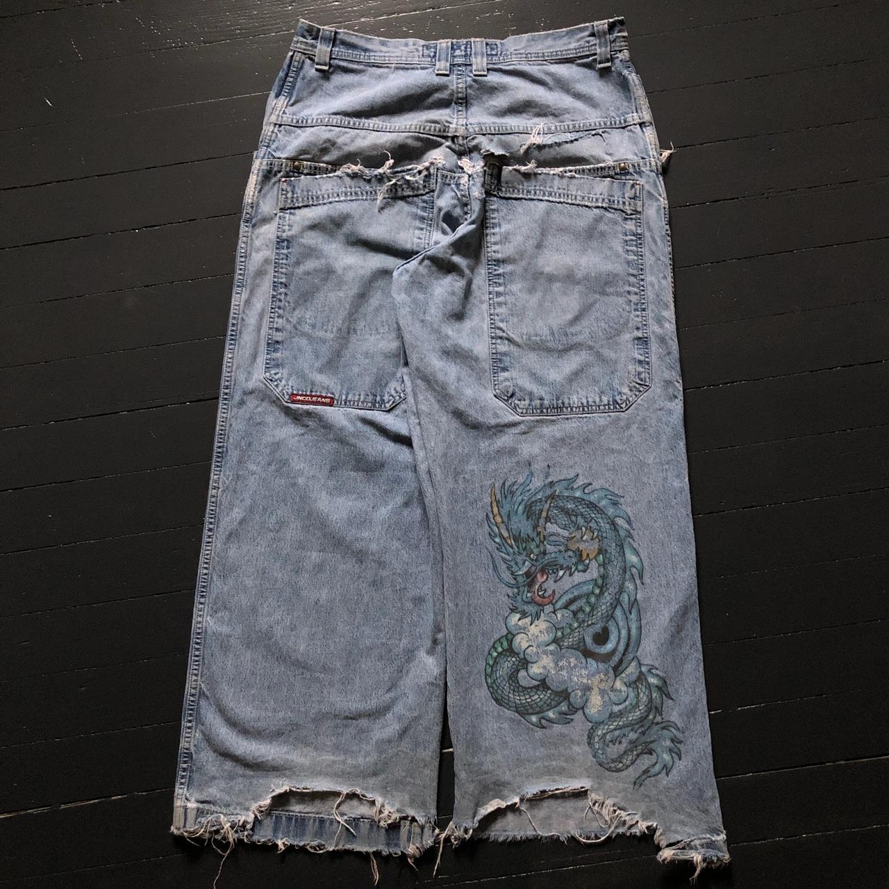 Rare baggy 90s Jnco Jeans Dragons #jncojeans... - Depop