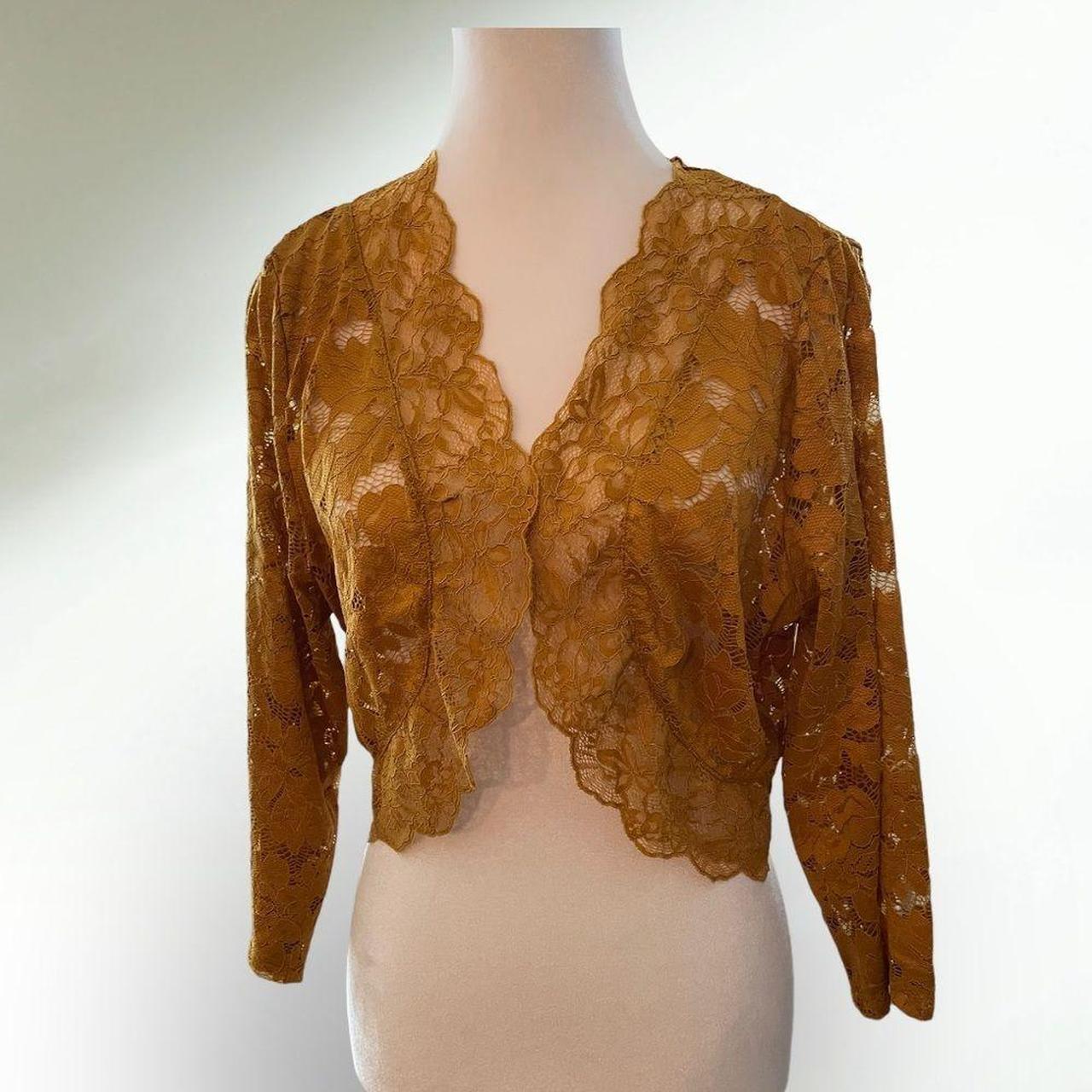 Gold lace bolero jacket hotsell