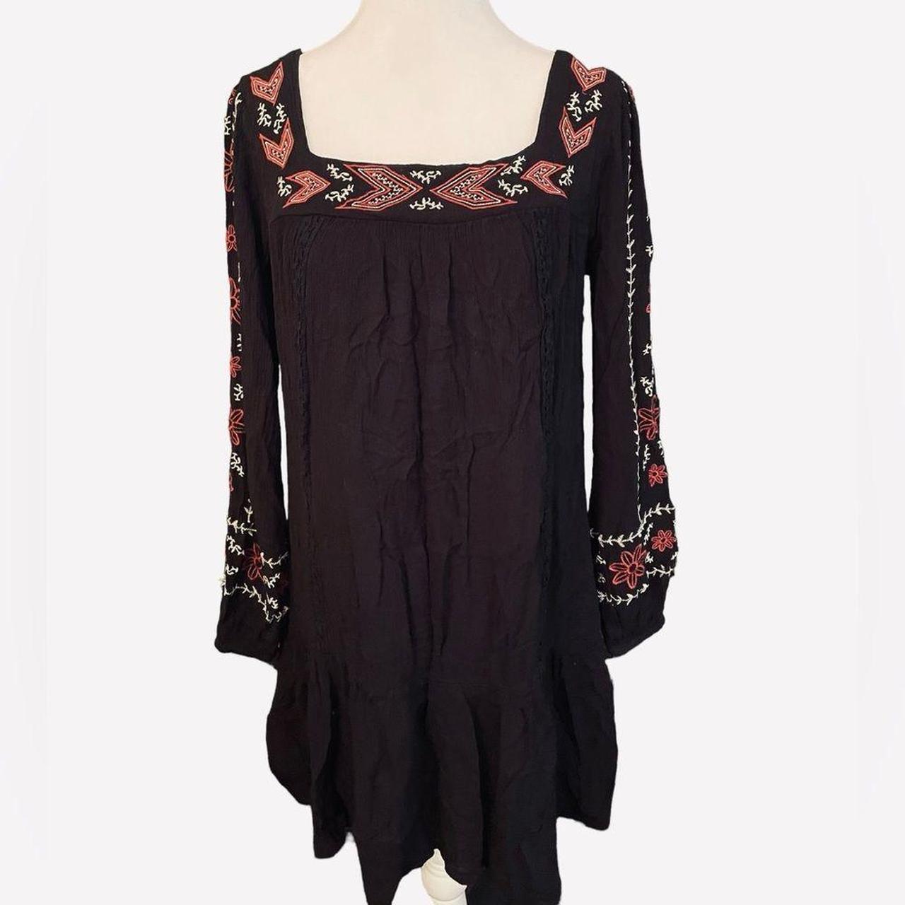 Xhilaration Women's Dress with Embroidered Sleeves