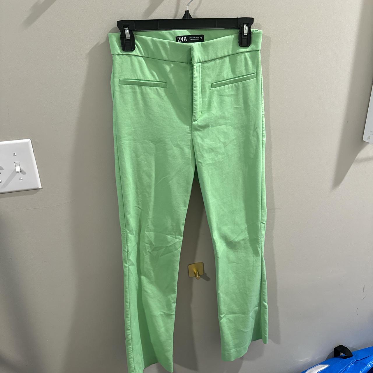 Zara mint green trouser pants, Pockets are