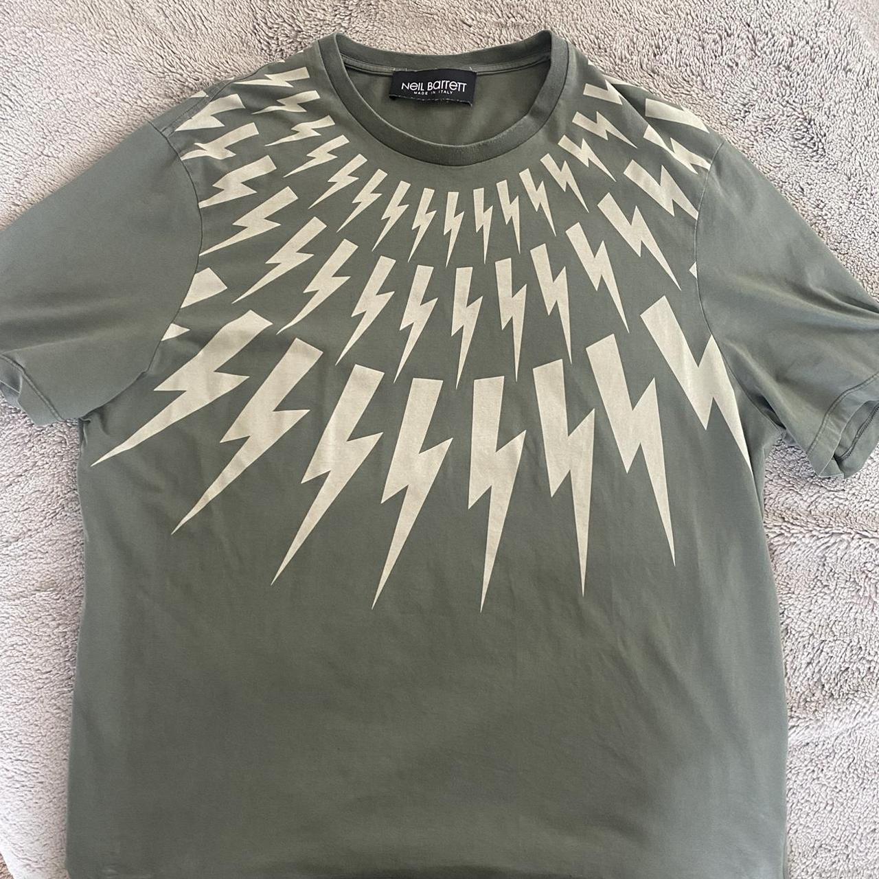 Mens Neil Barrett Thunderbolt T Shirt Size XL Depop   P0 