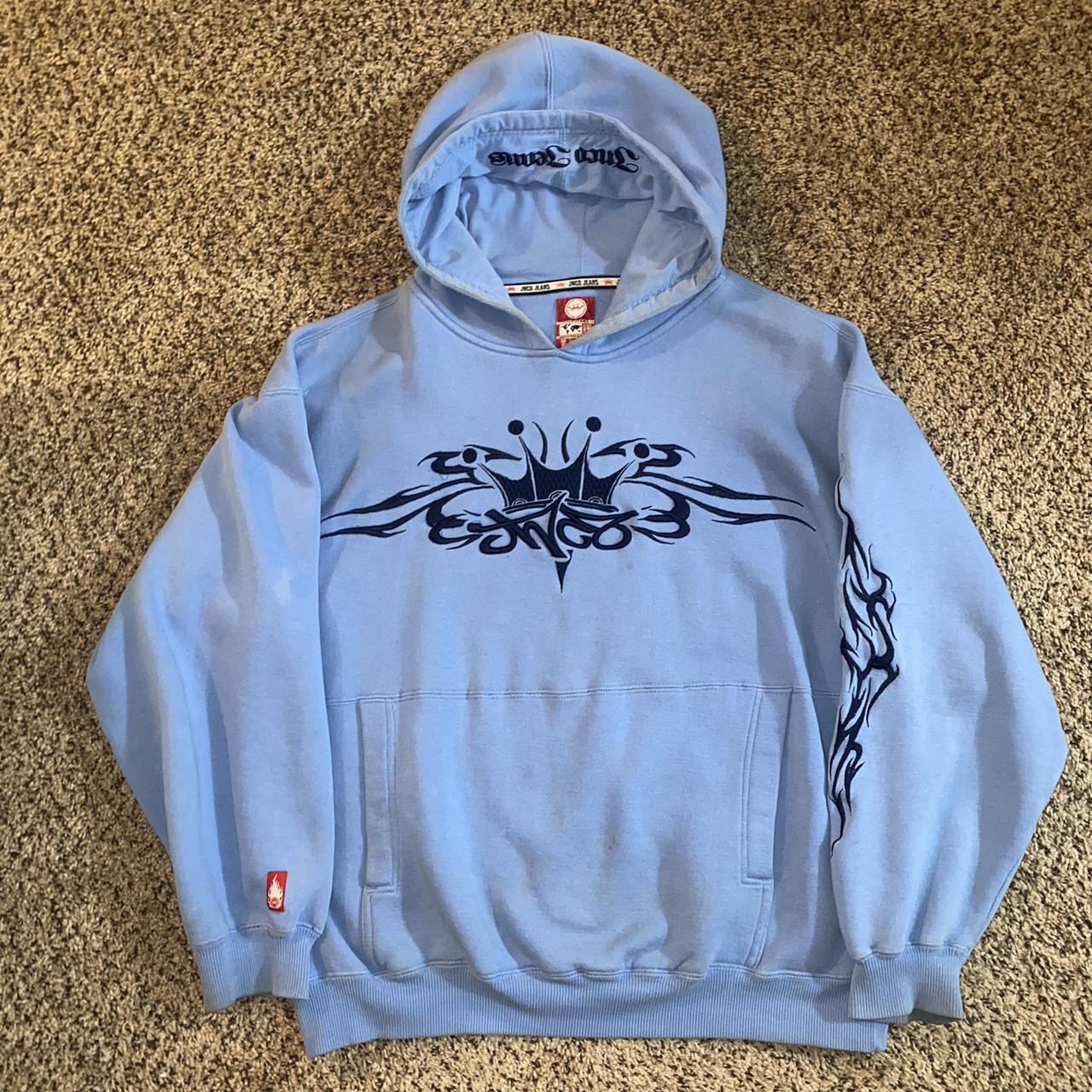 Blue vintage jnco popular hoodie