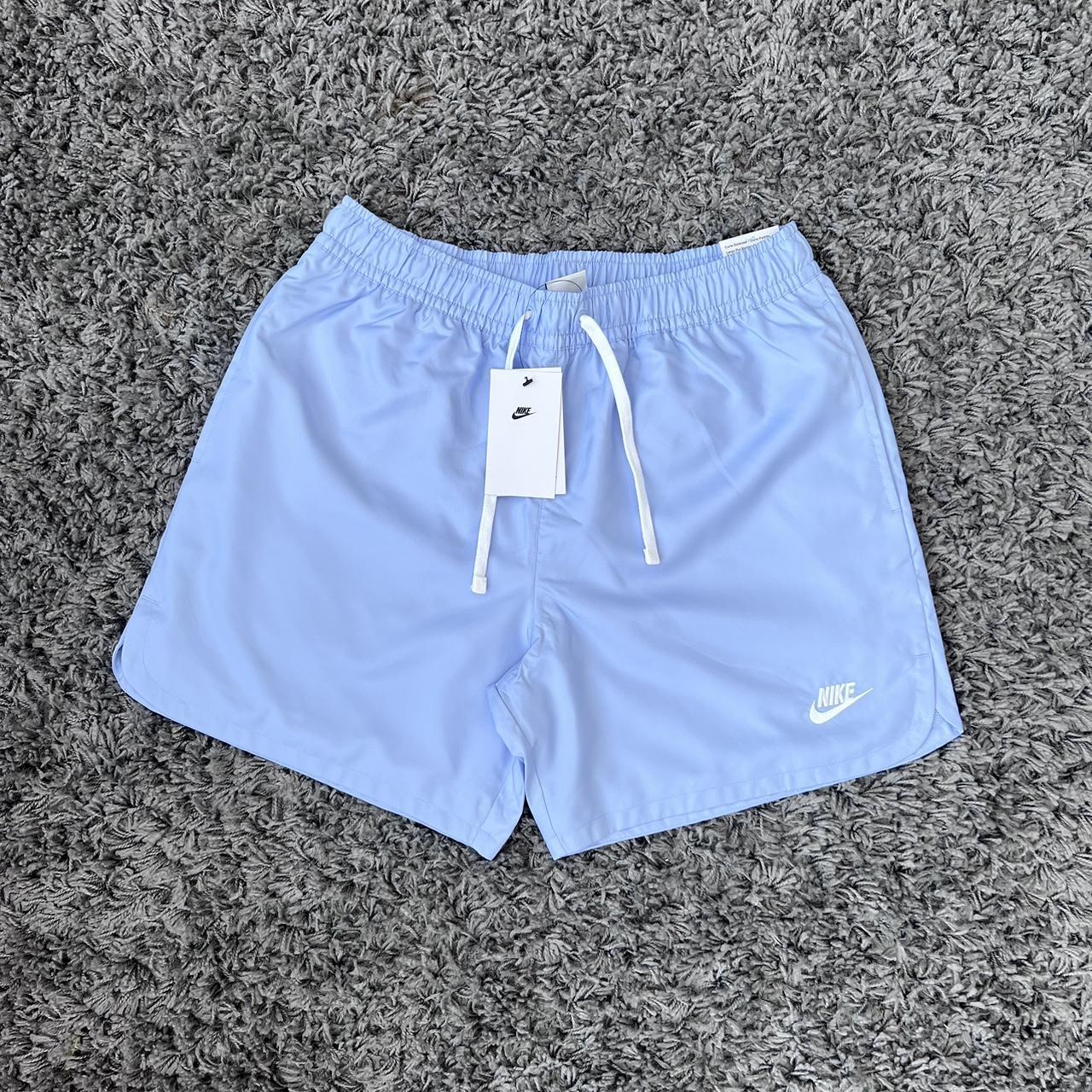 Nike Men's Blue and White Shorts Depop
