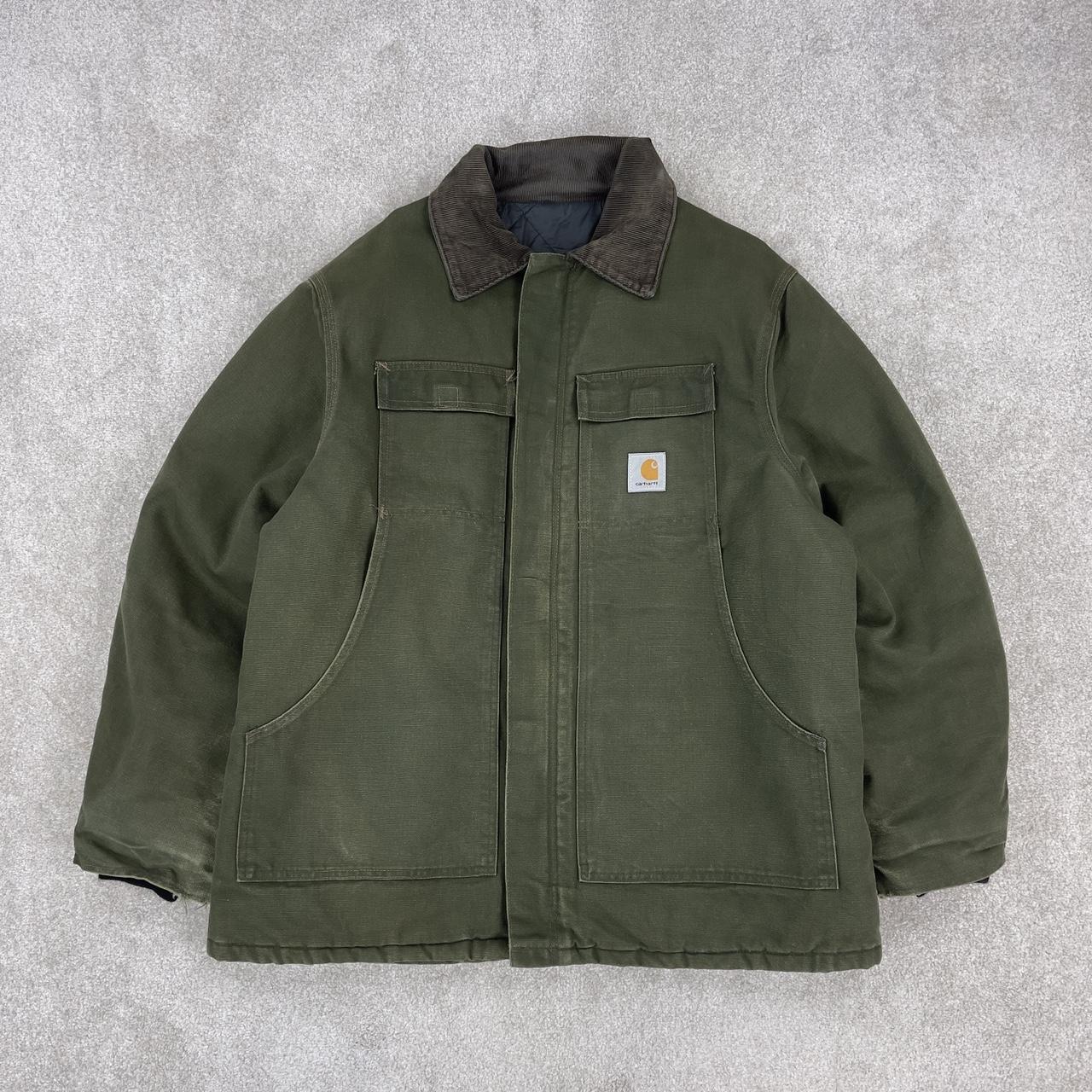 Carhartt jacket Faded green traditional arctic... - Depop