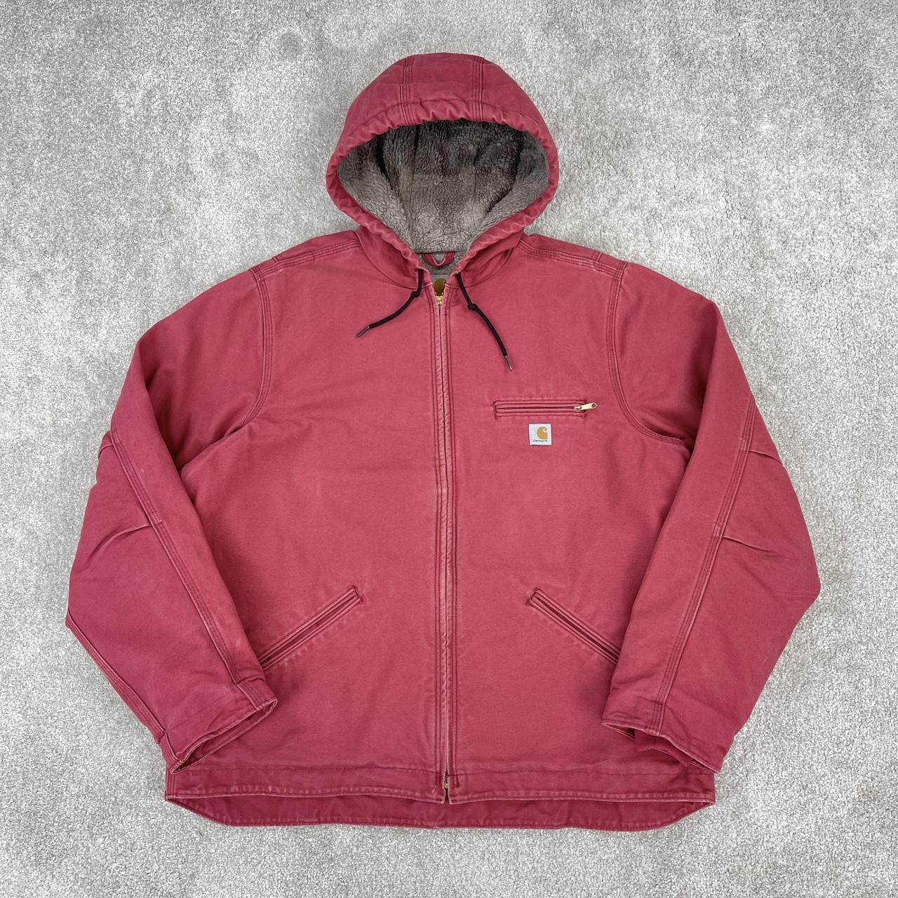 Vintage Carhartt active jacket Faded pink Sierra... - Depop