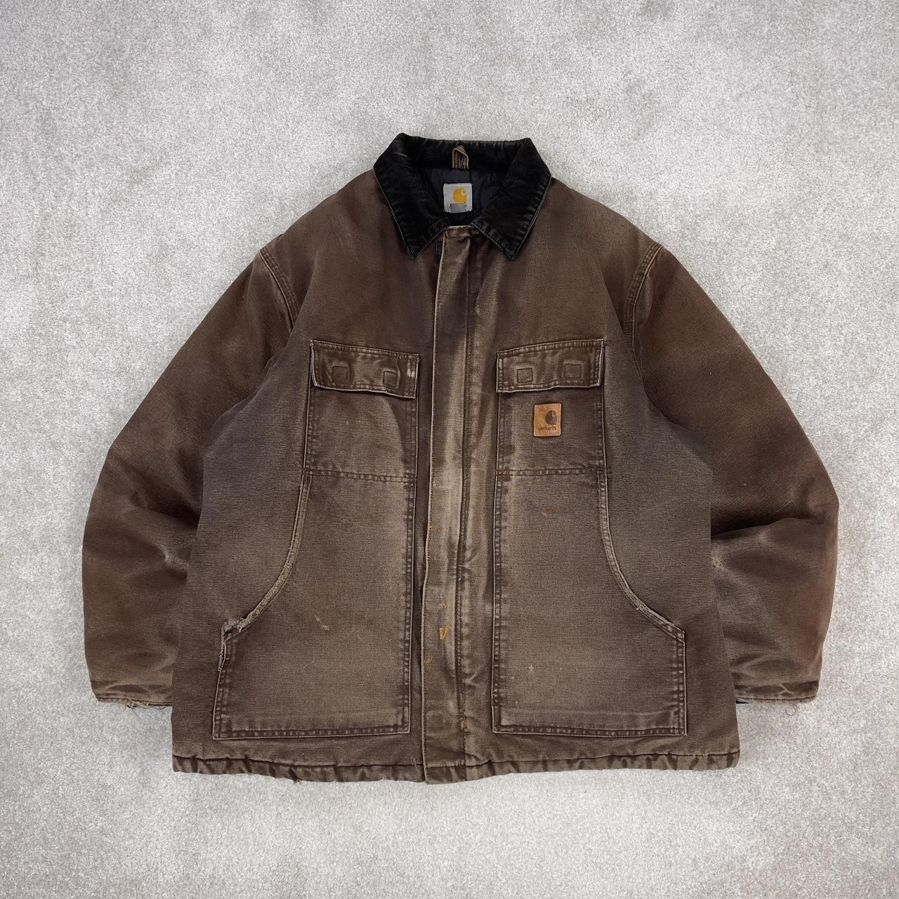 Carhartt Jacket Faded Brown Traditional Arctic - Depop