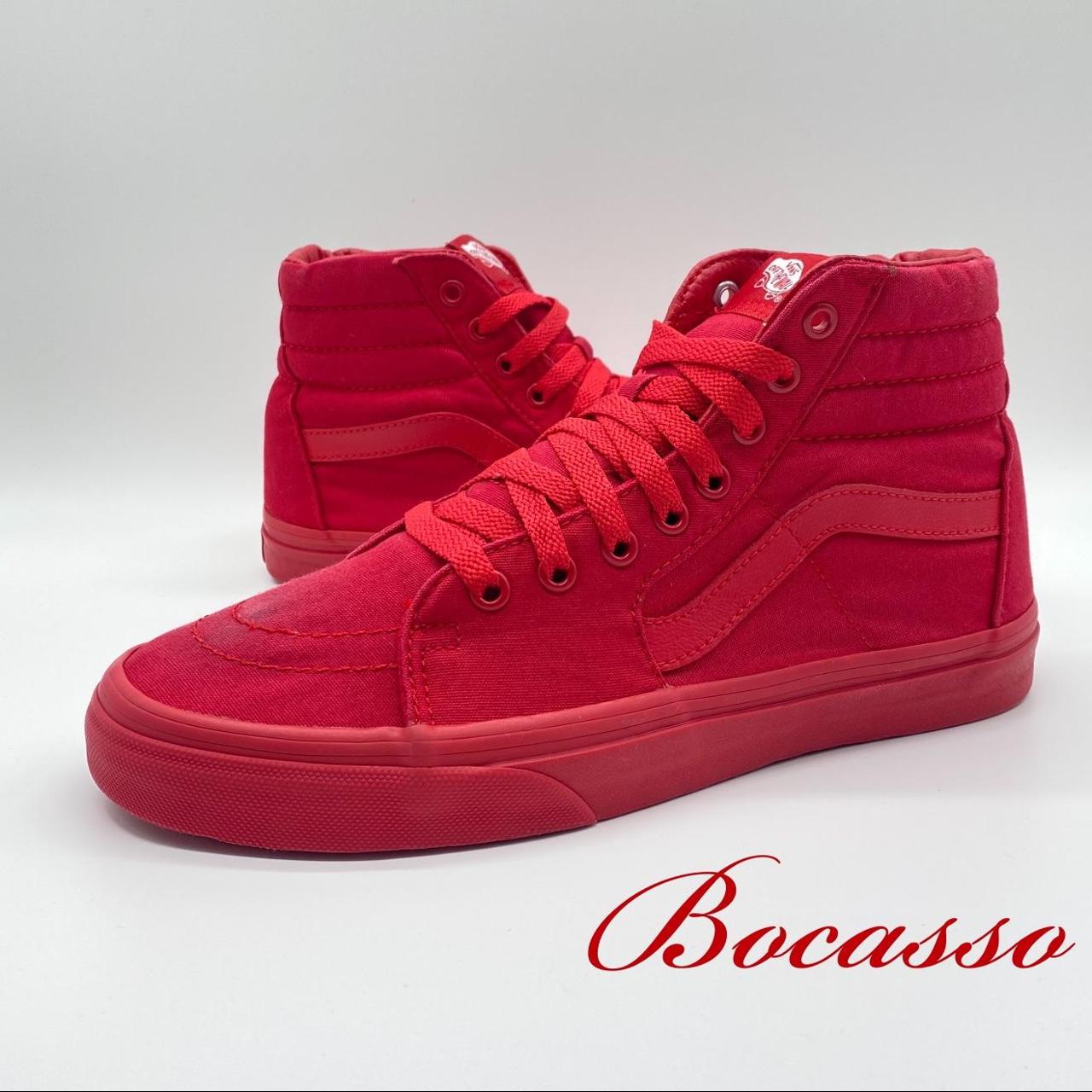 All red 2024 vans high top