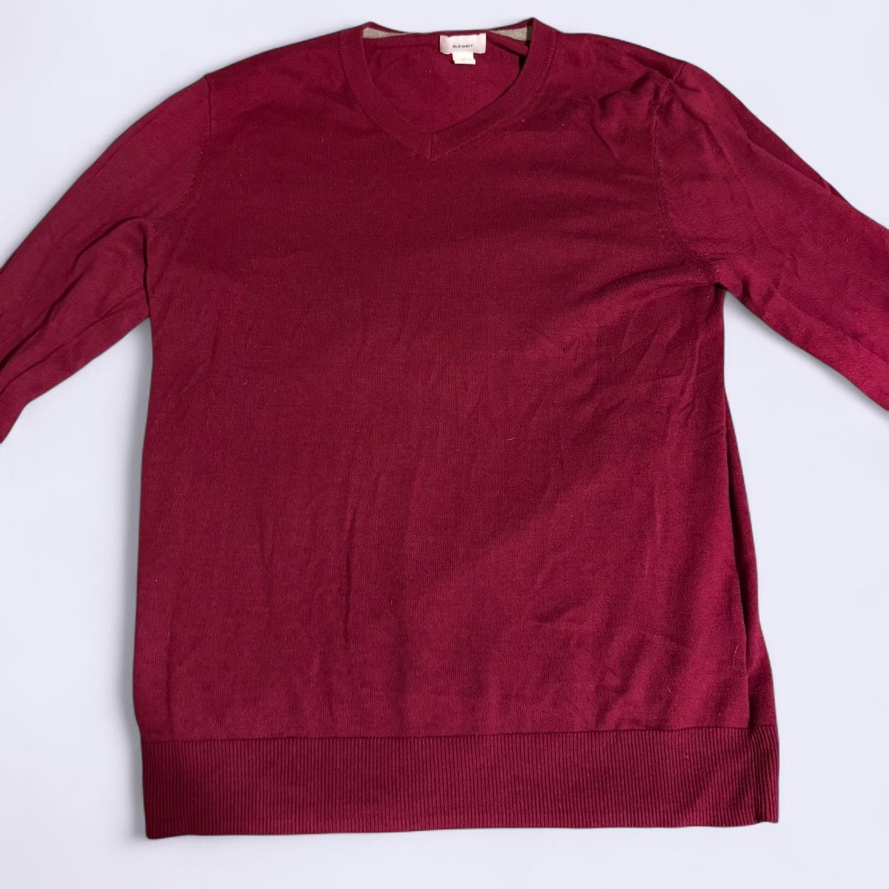 Old Navy Men's Sweater Burgundy/Red M – red old navy sweater v