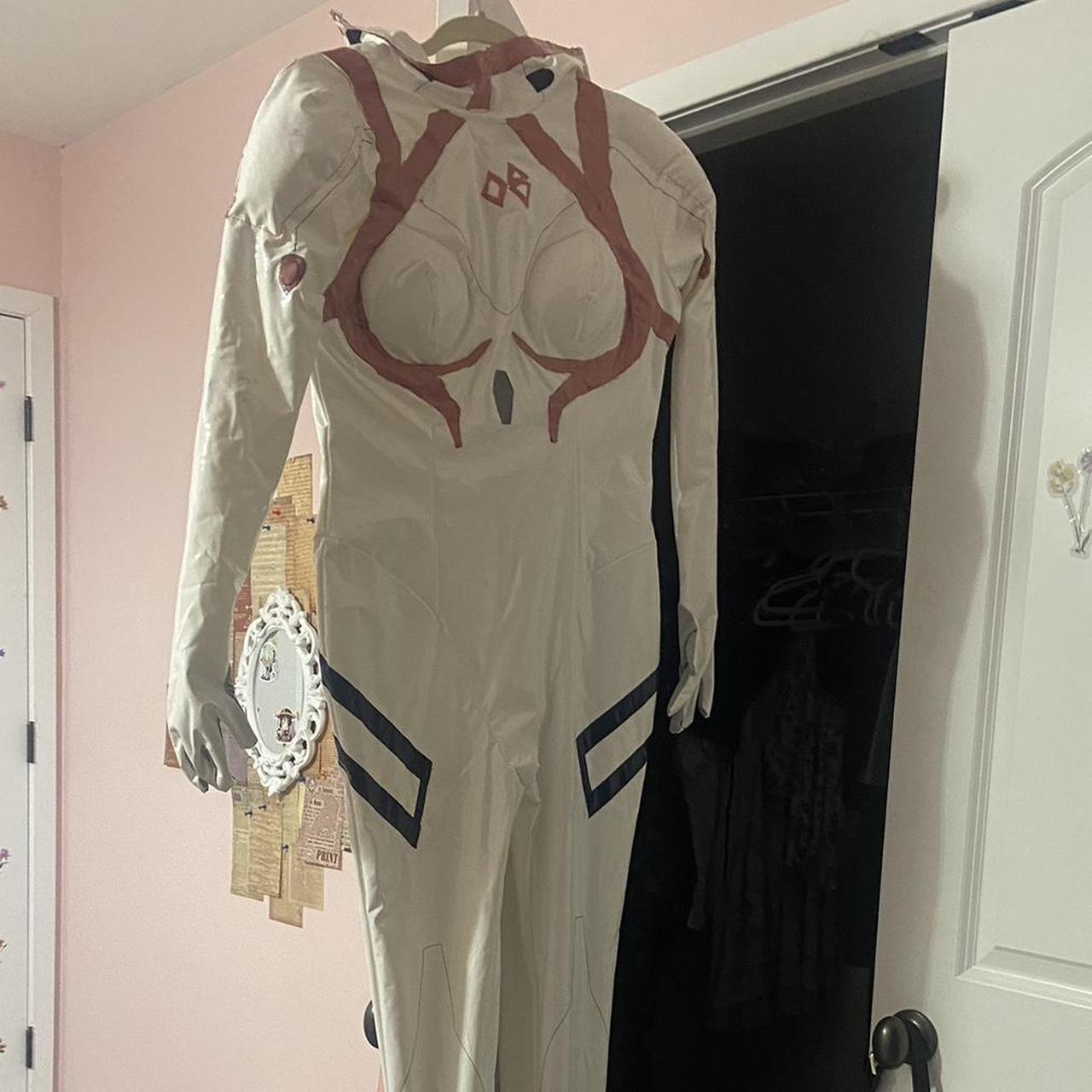 White vinyl Mari plugsuit from Evangelion movie... Depop