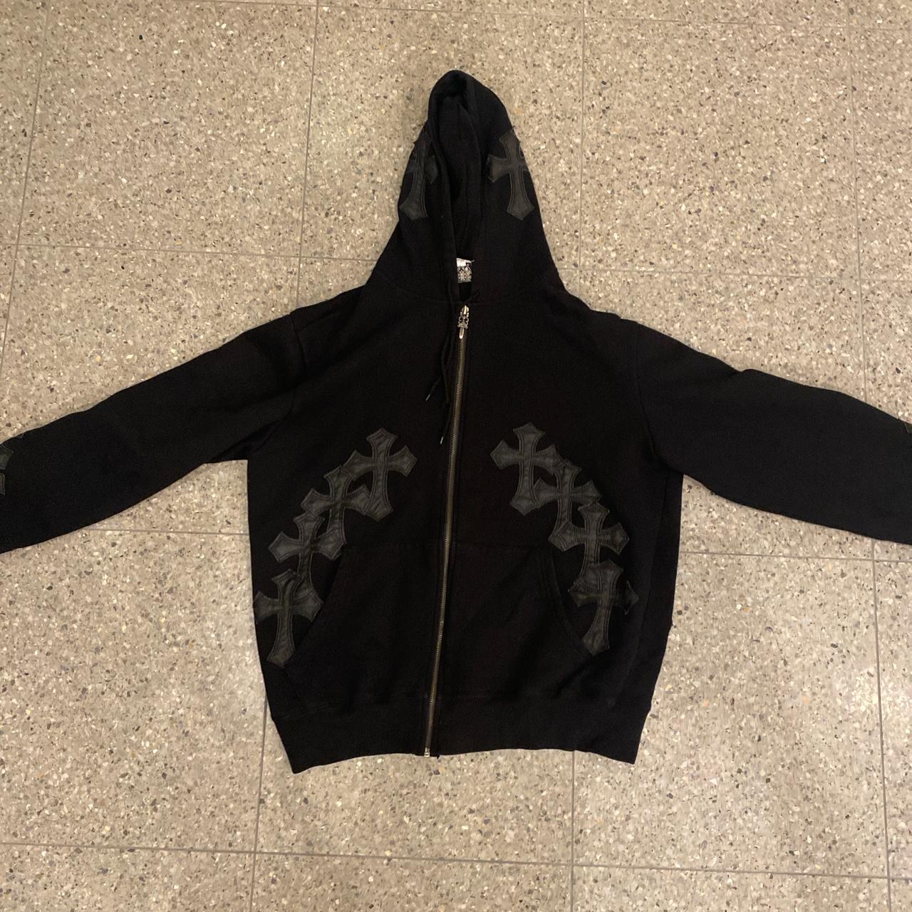 Chrome Hearts Men's Black Hoodie | Depop