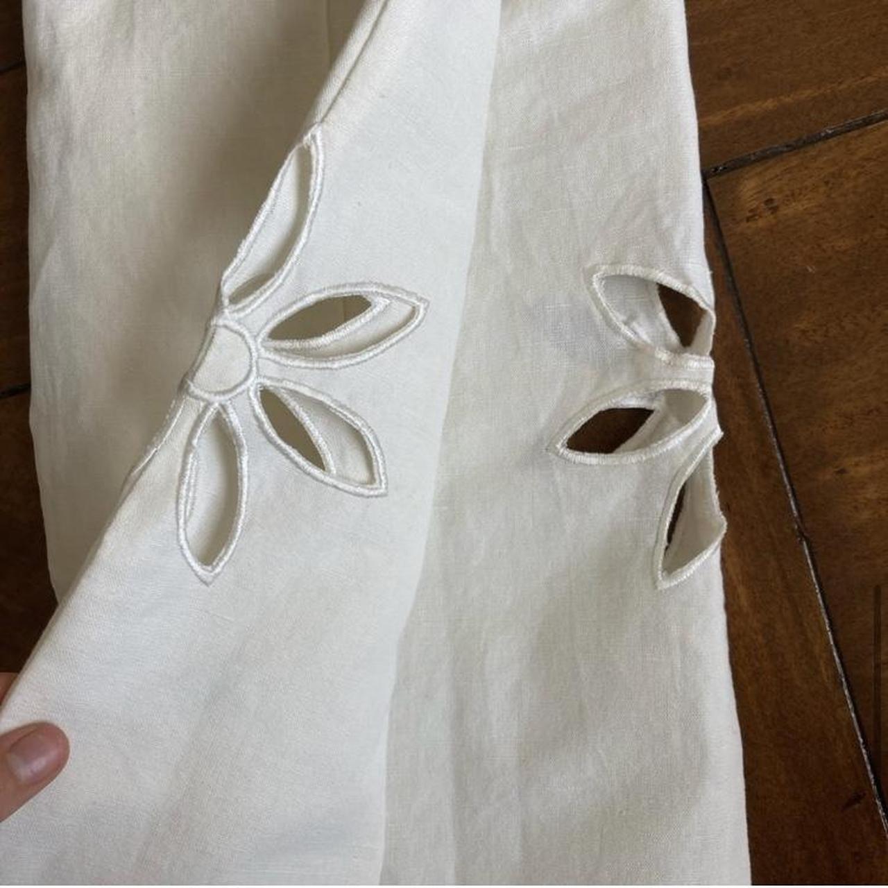 Tach Clothing Women's Cream and White Dress Depop