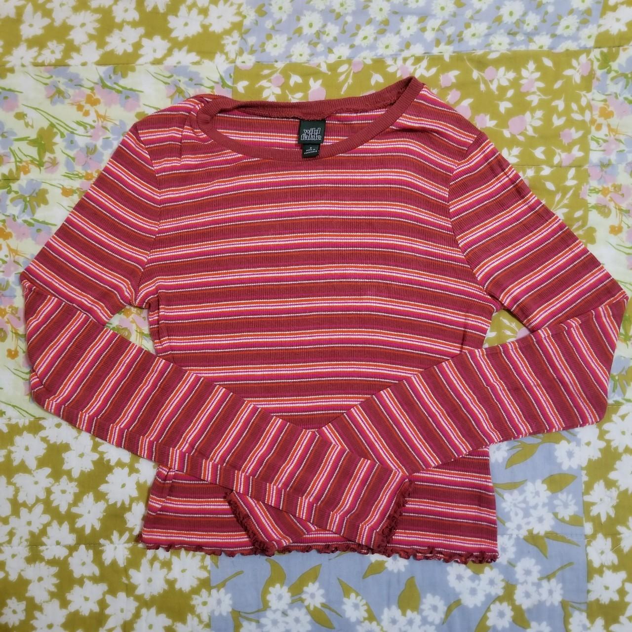 Wild Fable Women's Red and Pink Shirt