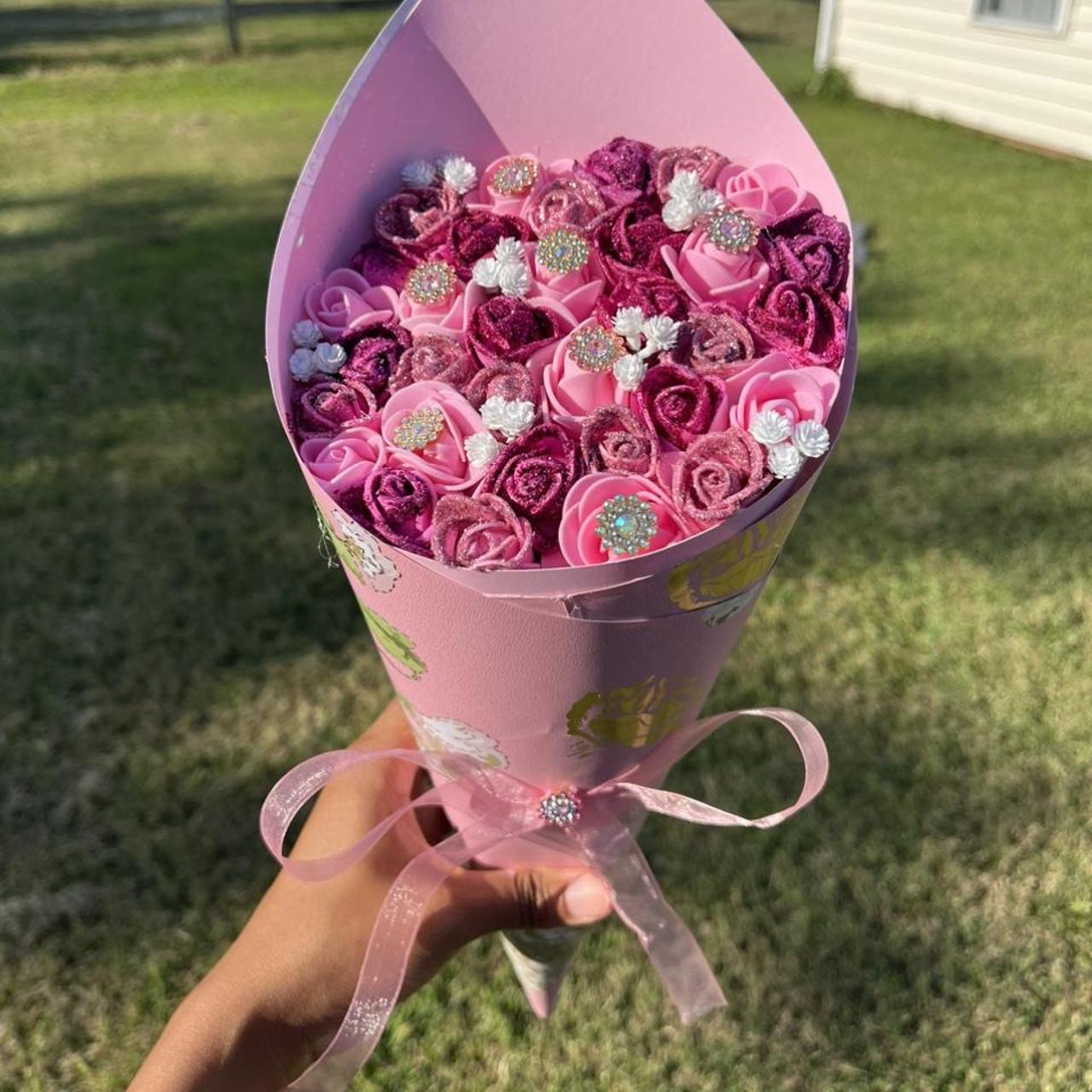 Glitter Pink Roses - Nationwide
