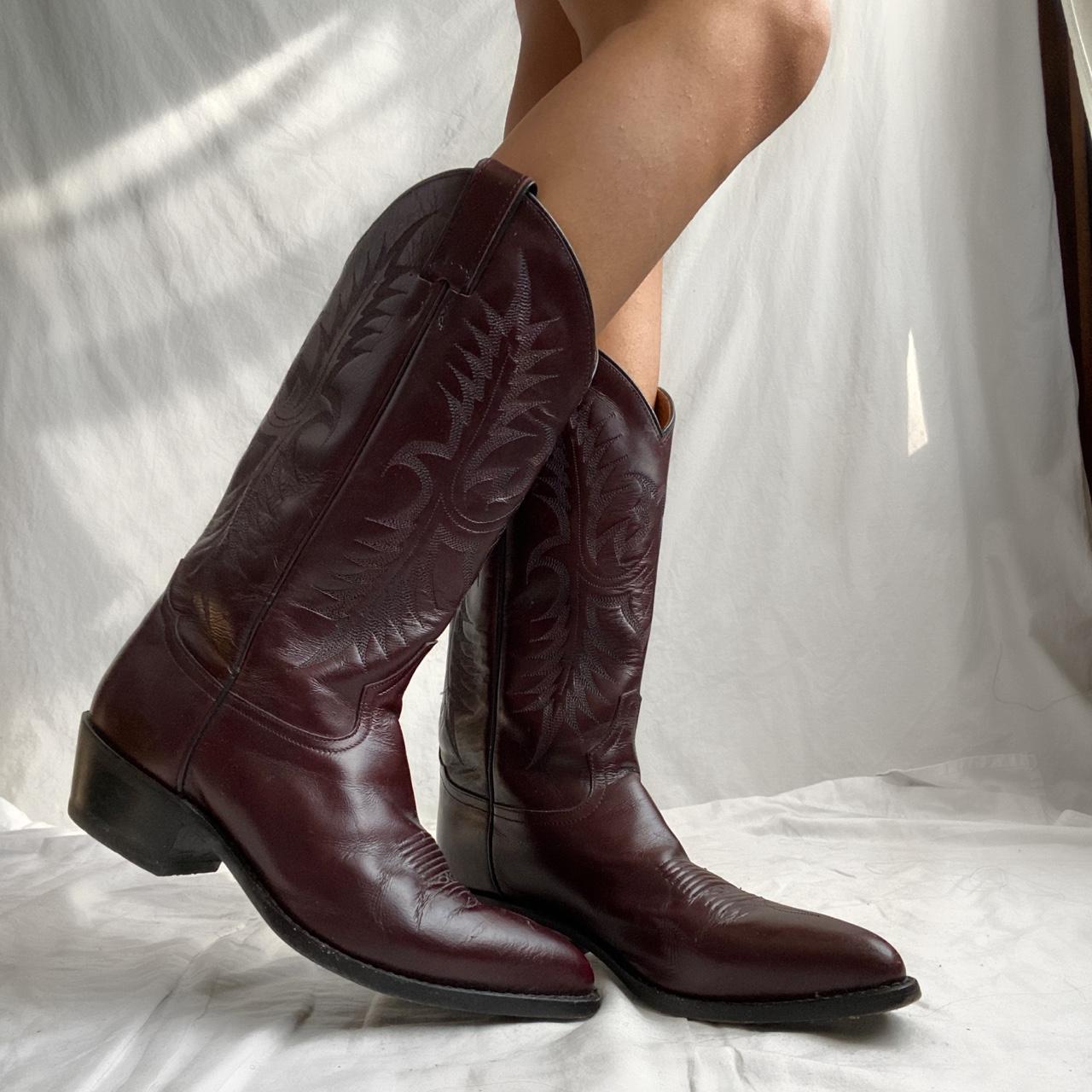 Womens burgundy outlet cowboy boots