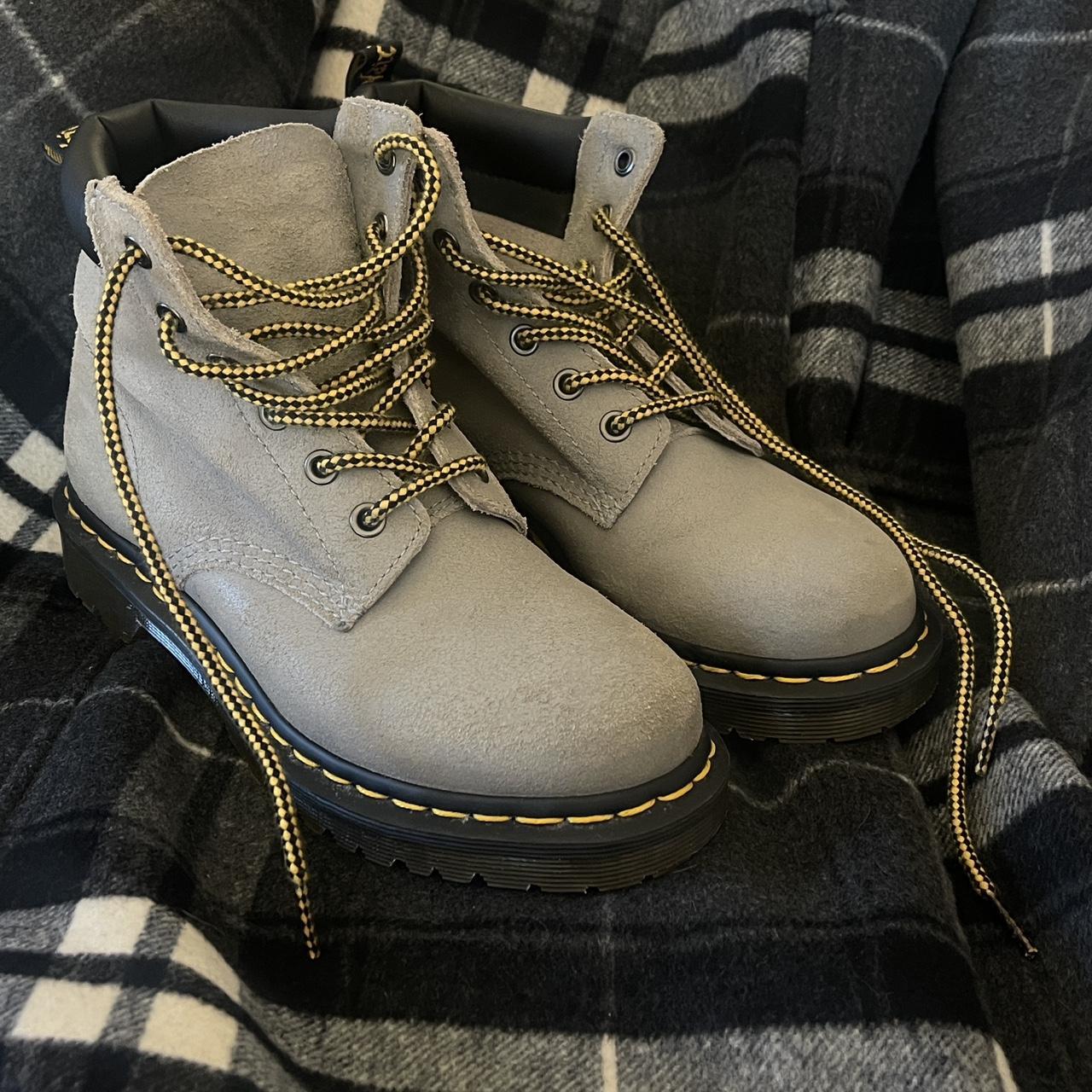 Light grey Dr Martens boots. Size 6 women s. Great