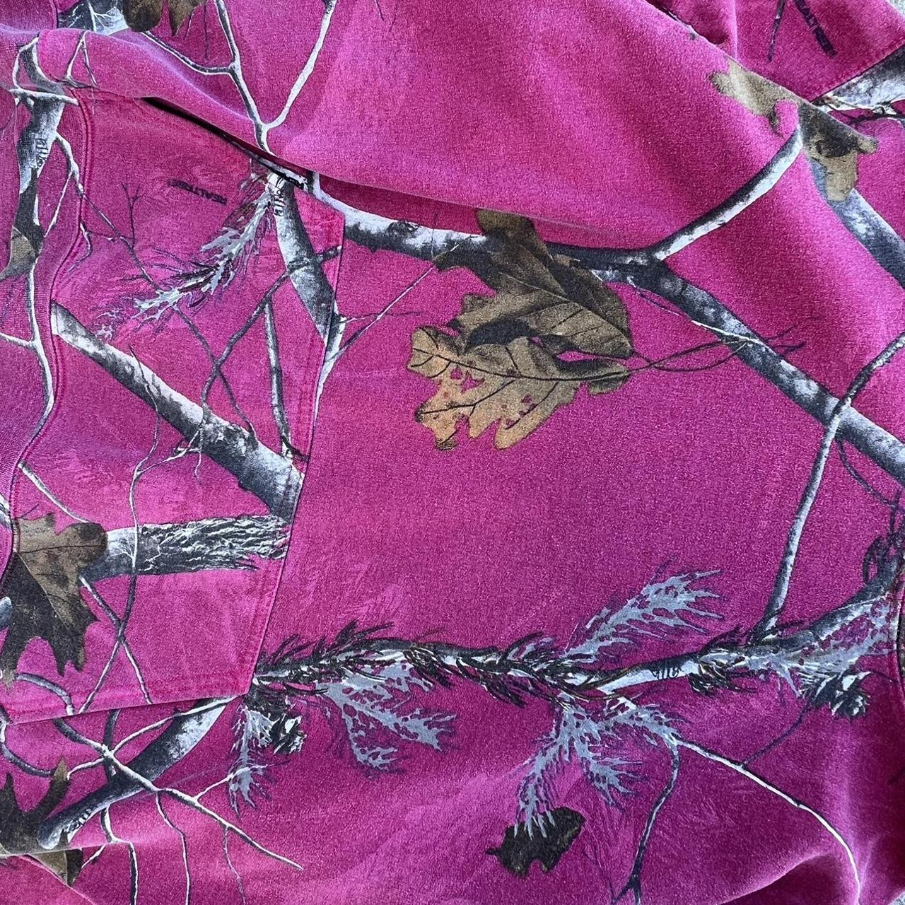 Y2K Pink Realtree Camo Hoodie Perfexf for your... - Depop