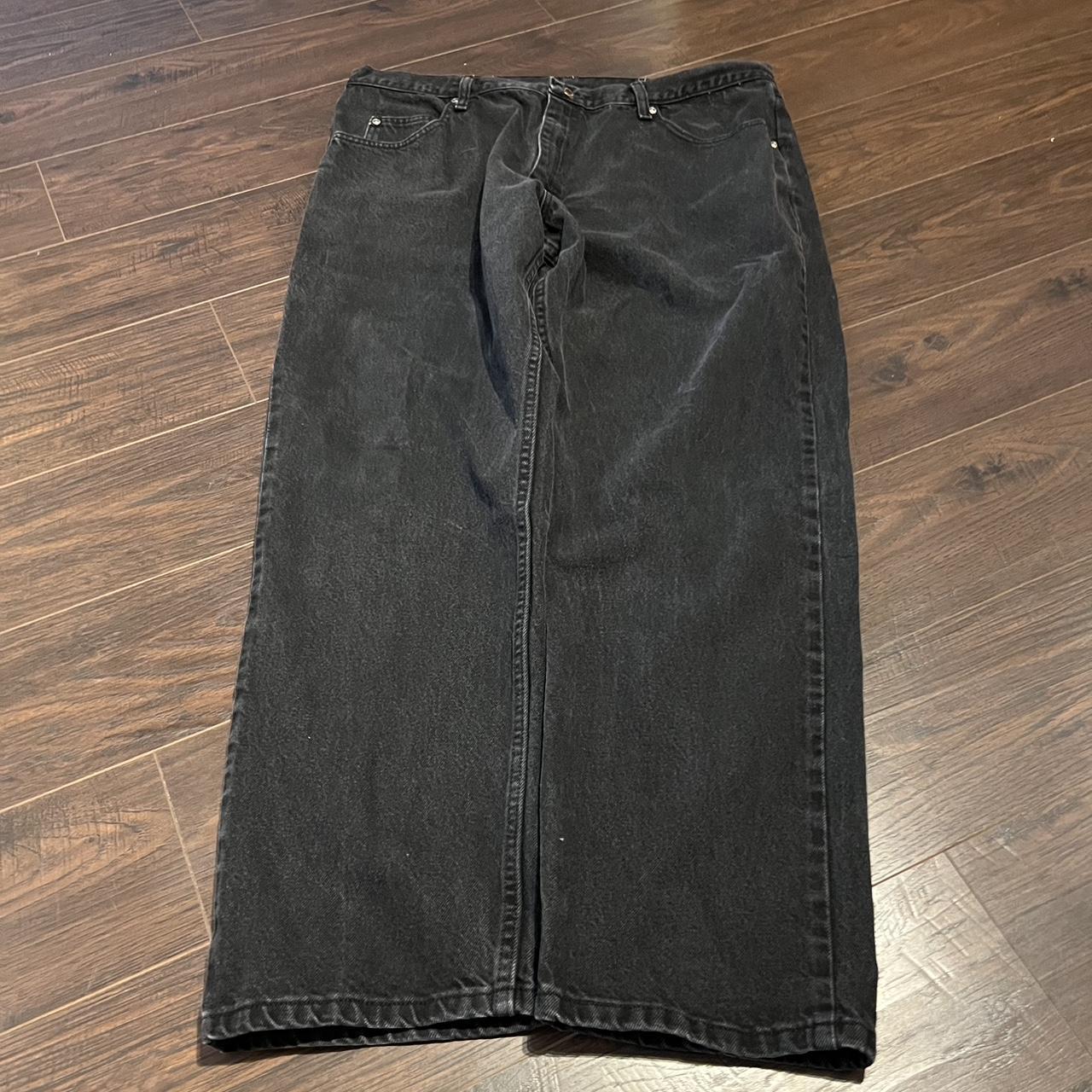 Black baggy jeans perfect for your streetwear skater... - Depop