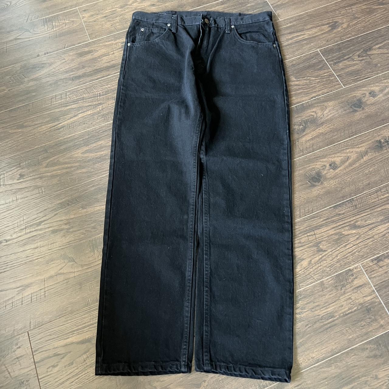 DTT straight fit jeans in washed black Men's W34 L32 - Depop