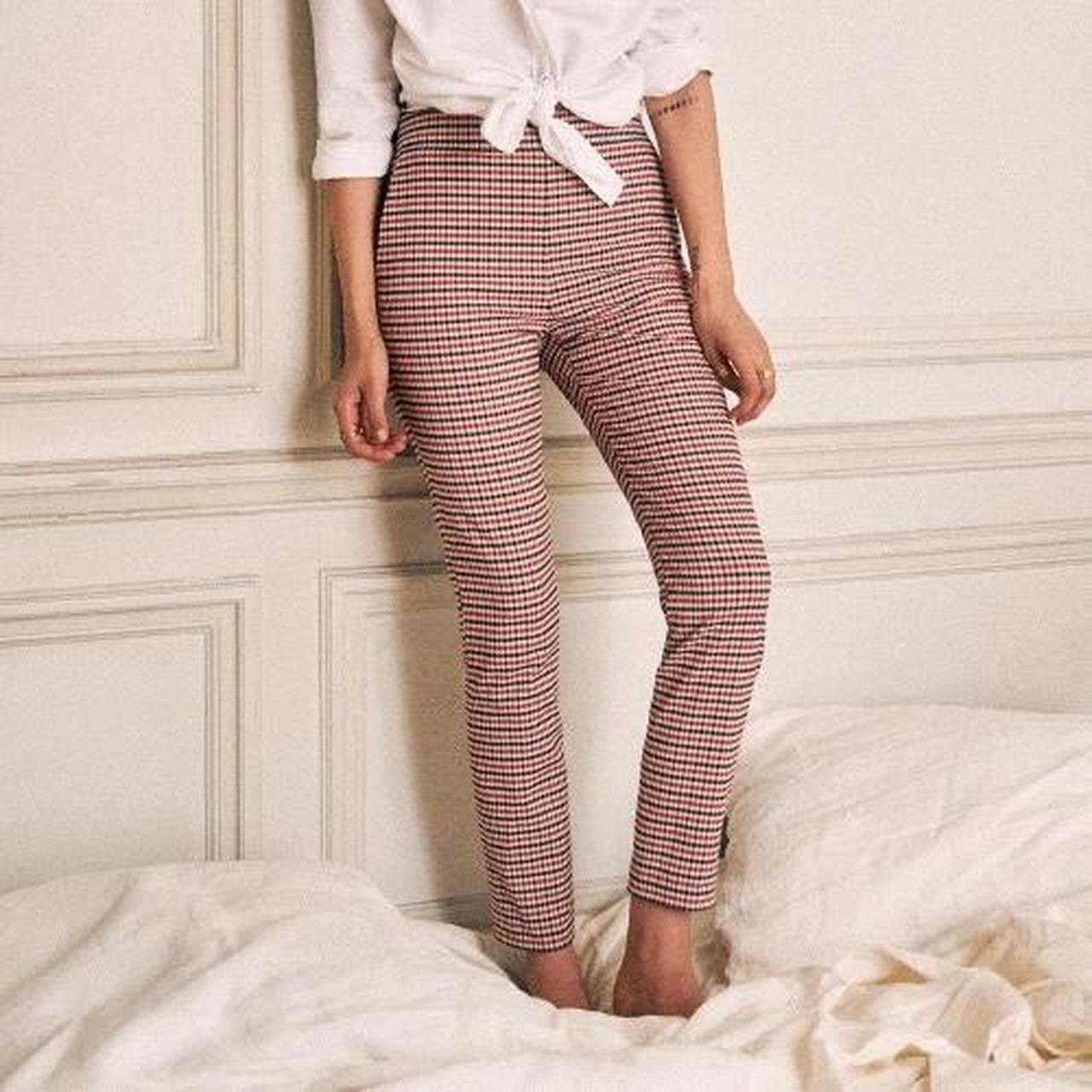 Sézane Women's Pants Red/Multi – Sezane clara trousers red