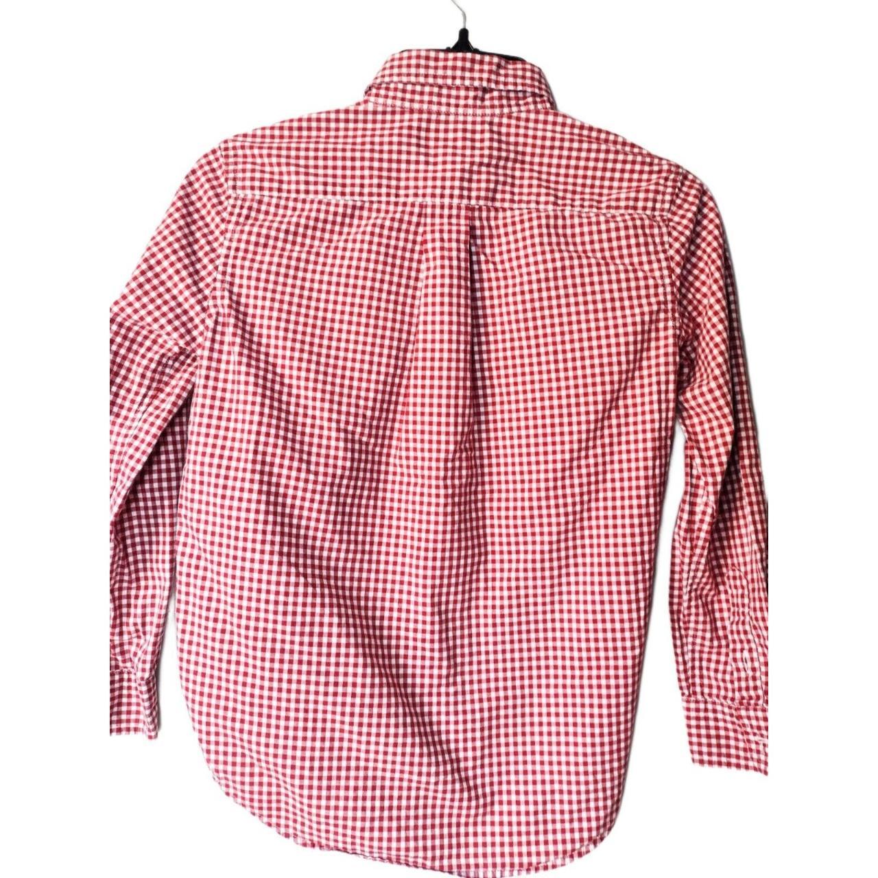 Ralph Lauren Boys Button Down Shirt Size 7 Red White... Depop