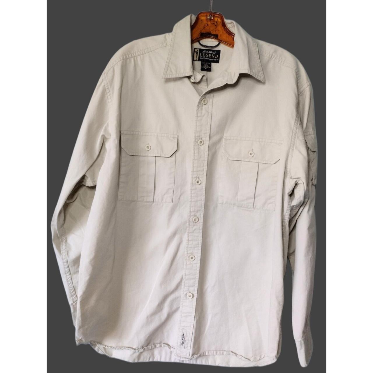 Vtg 90s Eddie Bauer Elkhorn Canvas Shirt Mens Size M... - Depop