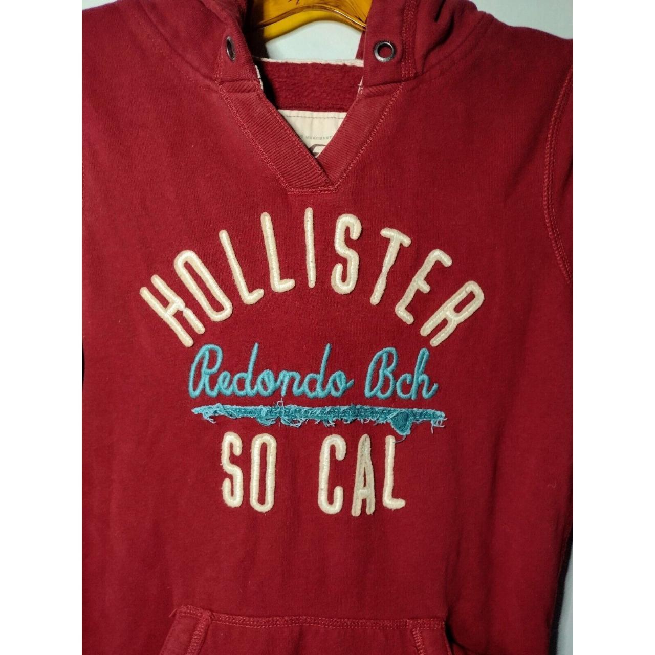 Hollister Womens Size M Hoodie Redondo Beach Red No... Depop