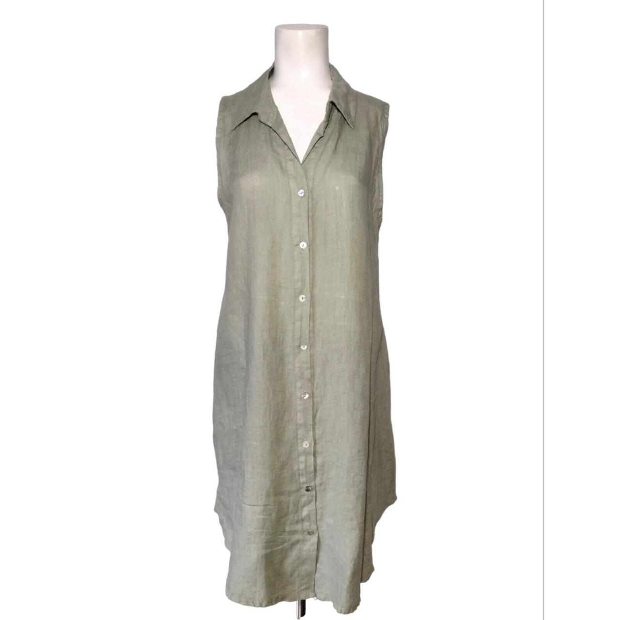 Rosemarine Italy All Linen Tunic Shirt Dress Size L... Depop