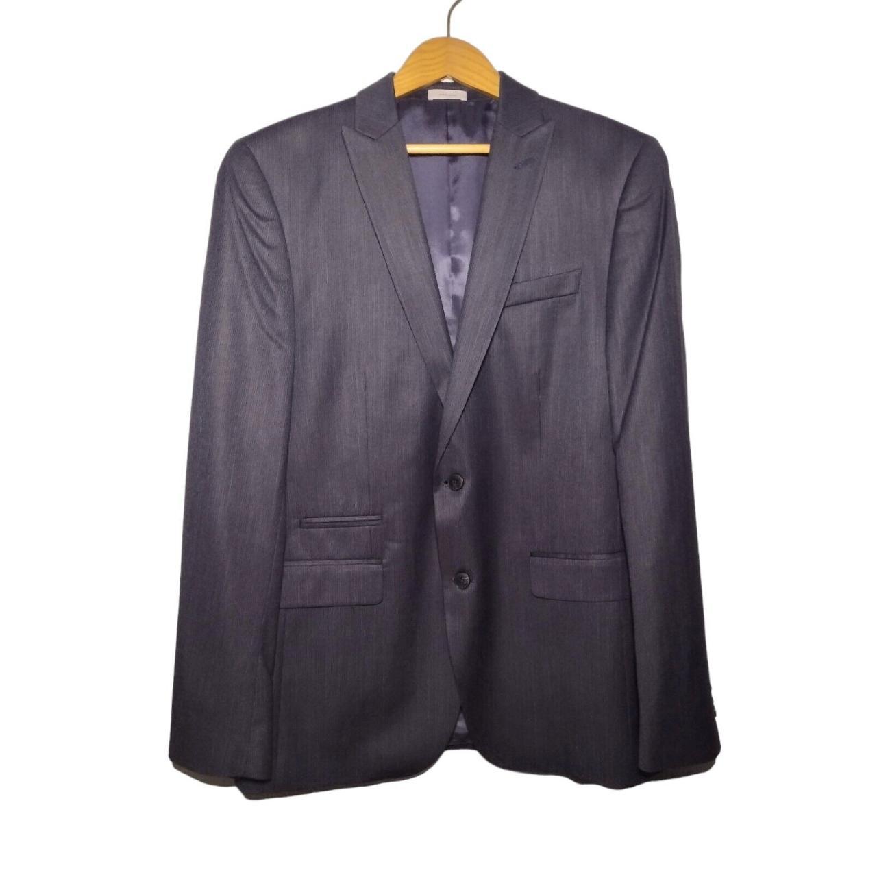 J Ferrar JF Mens Slim Fit Blazer Size 42L Navy Notch... - Depop