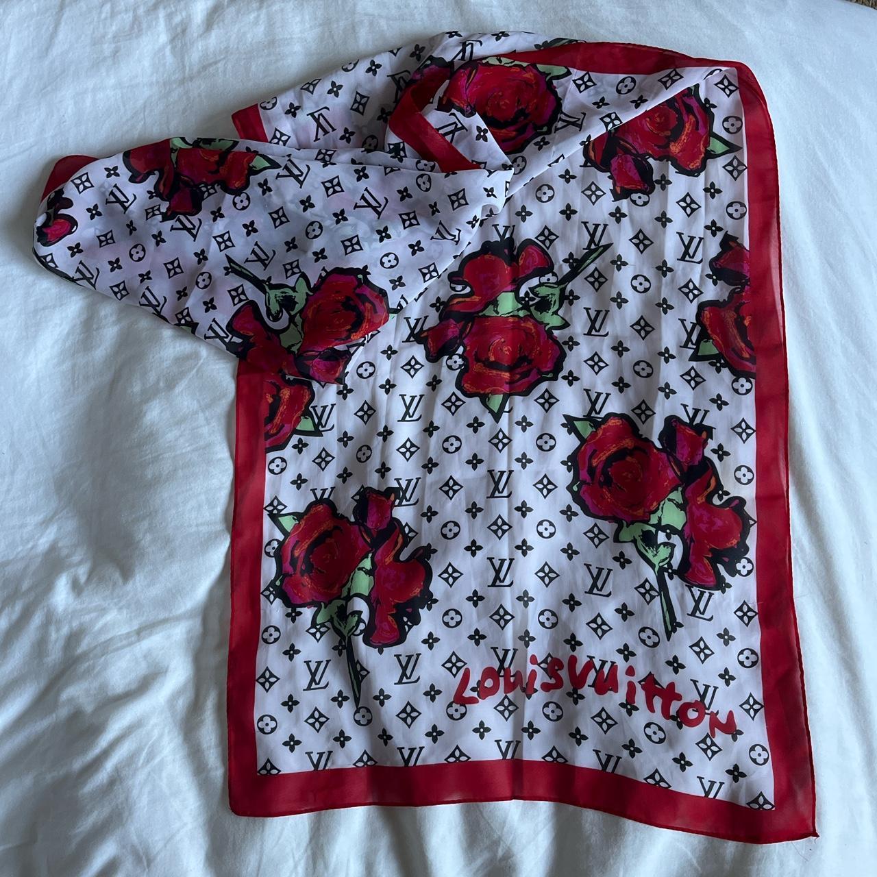 AUTHENTIC RARE LOUIS VUITTON ROSE DETAILED SATIN - Depop