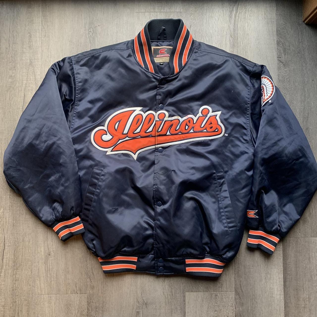 Vintage Varsity Jacket University Of Illinois... - Depop