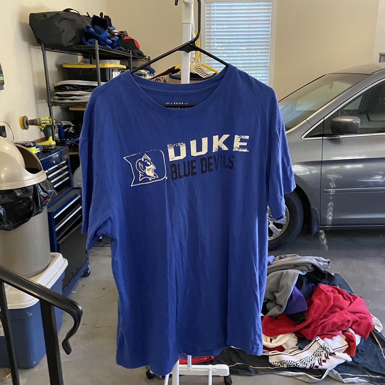Duke Men's Blue and White T-shirt