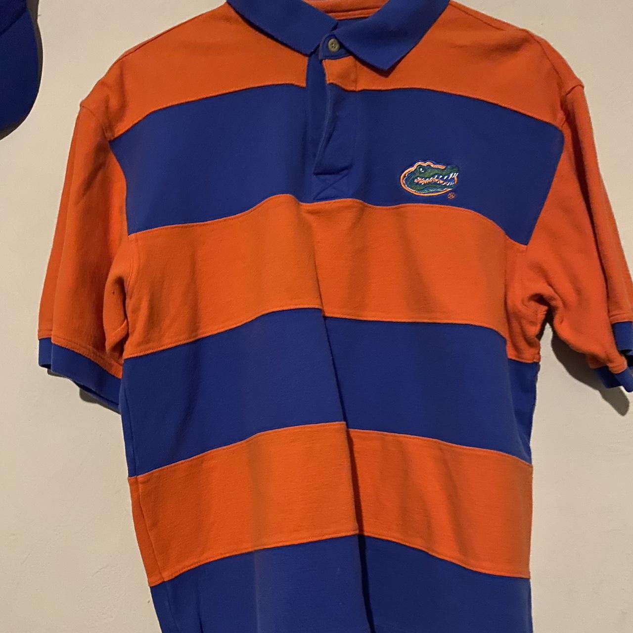 Delmar Men's Orange and Blue Polo-shirts